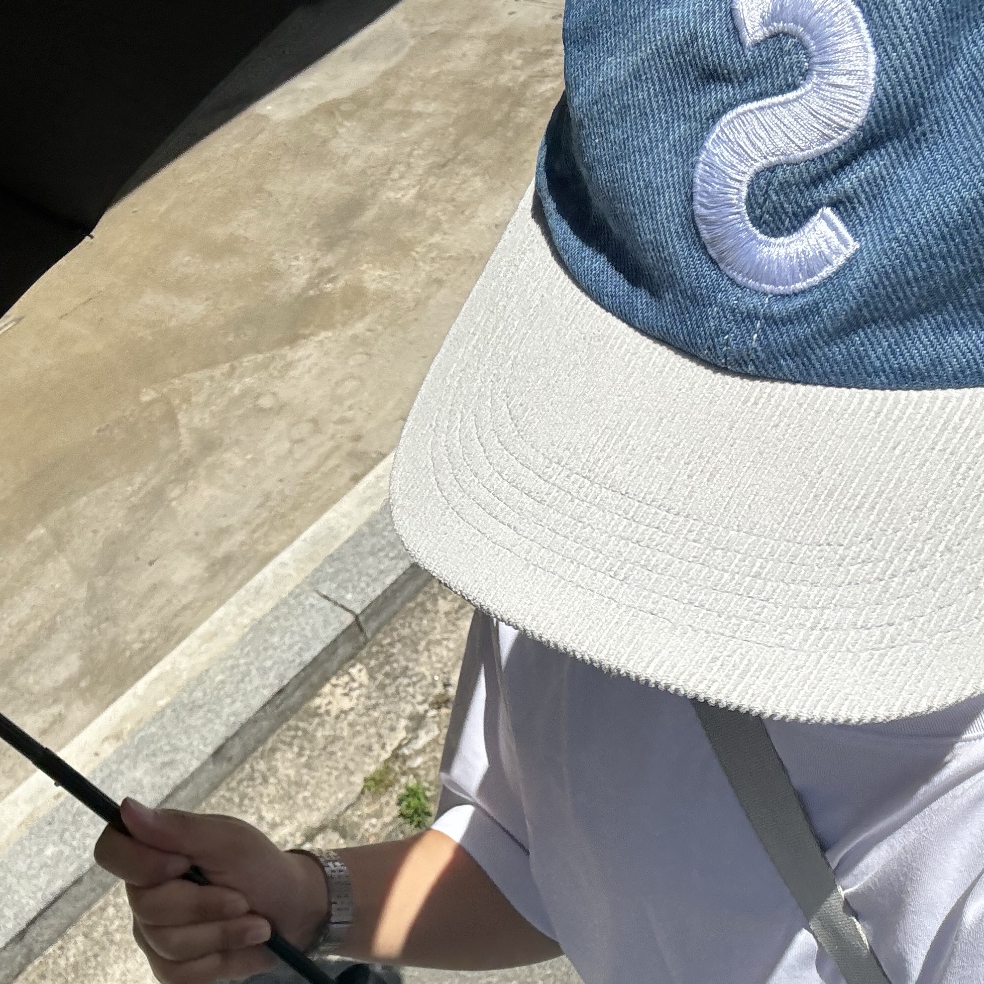 Supreme 2-Tone S Logo 6-Panel Washed Denim - 24SS 착용 스타일