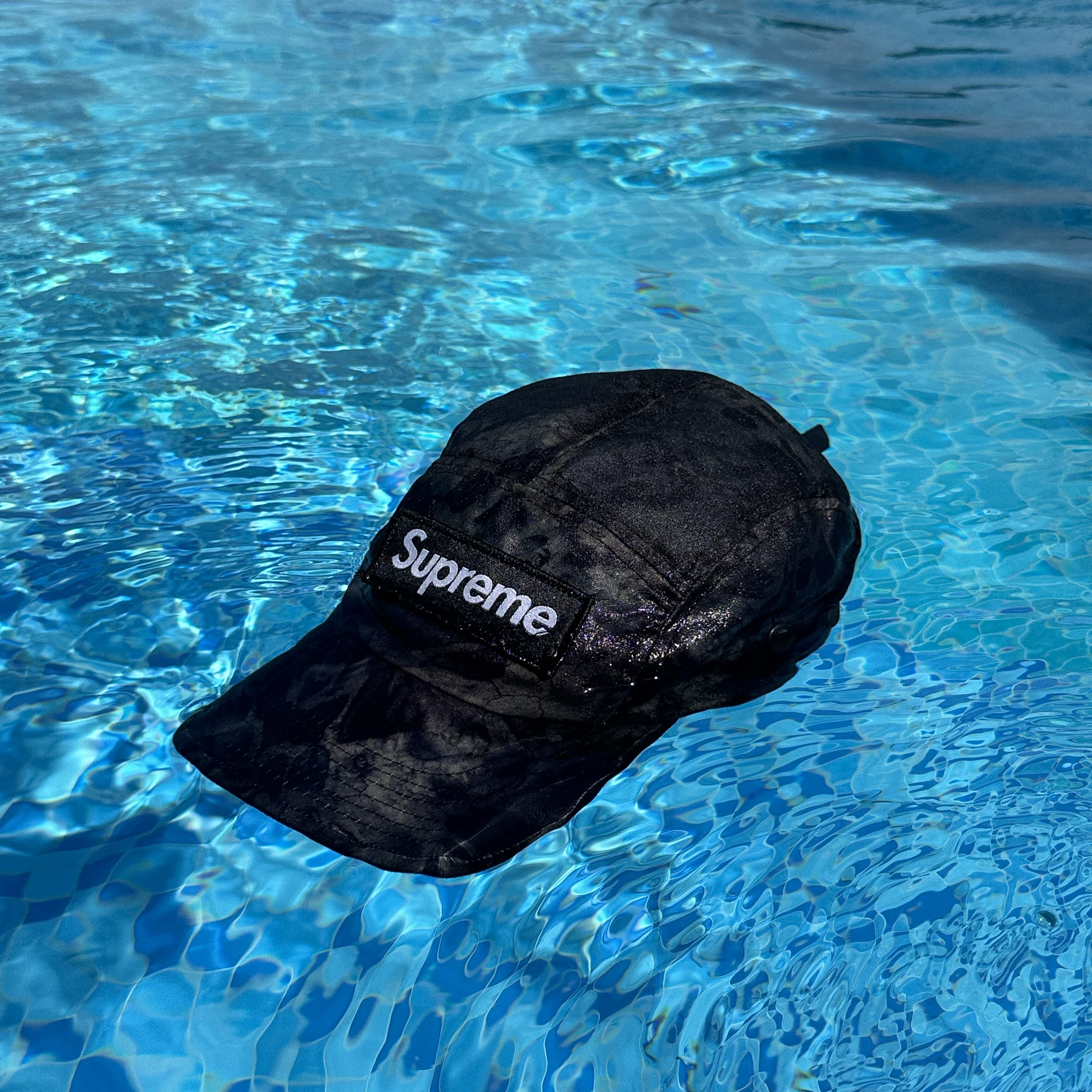 Supreme Military Camp Cap Black Prym1 Camo - 22SS 착용 스타일