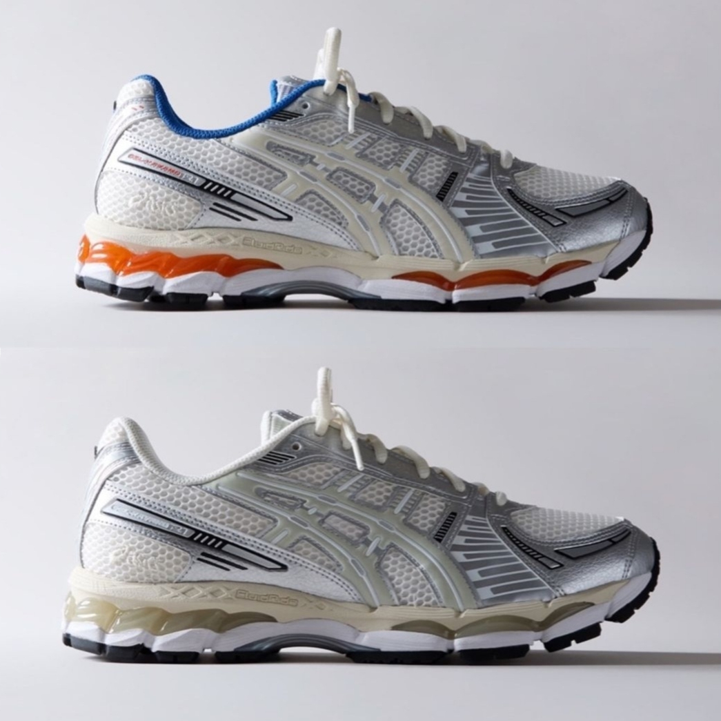 Asics x Ronnie Fieg Gel-Kayano 12.1 Cream, Asics x Ronnie Fieg Gel-Kayano 12.1 Cream Pure Aqua 착용 스타일