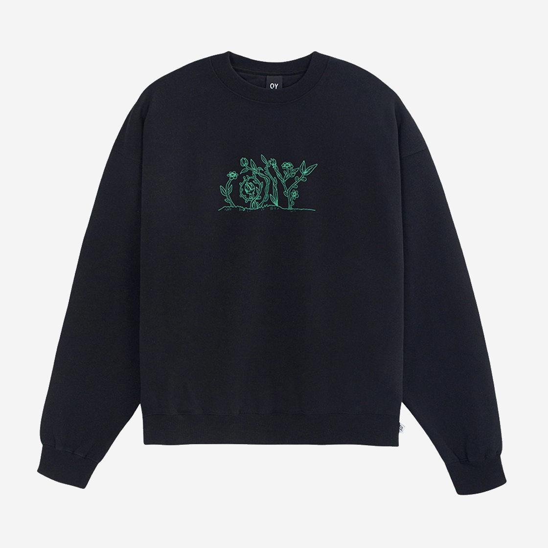 OY Vine Logo Sweatshirt Black 상세 이미지 1