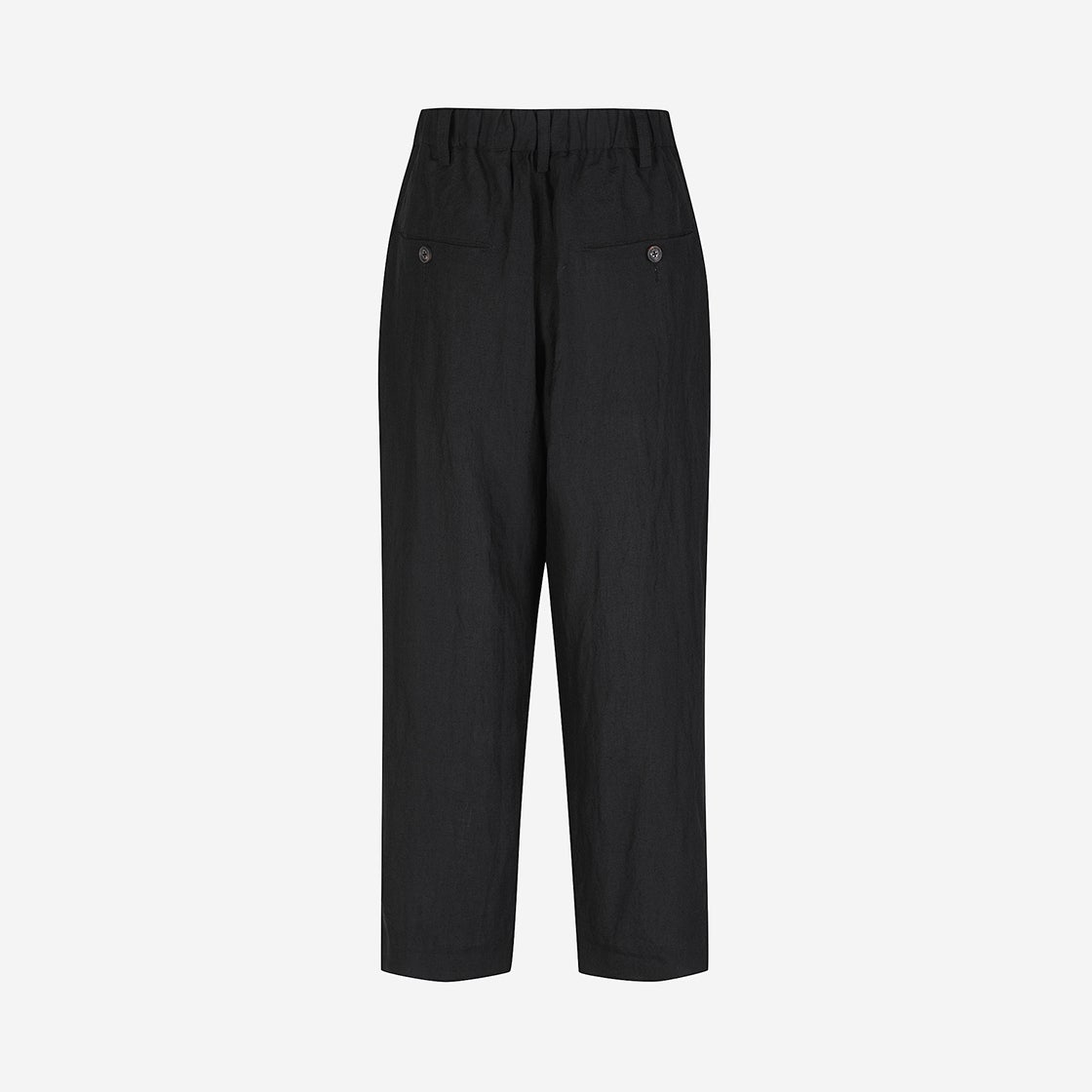 KM4CPALZC10BK Ziggy Chen Pleated Tappered Cut Trousers Black - 24FW - #2