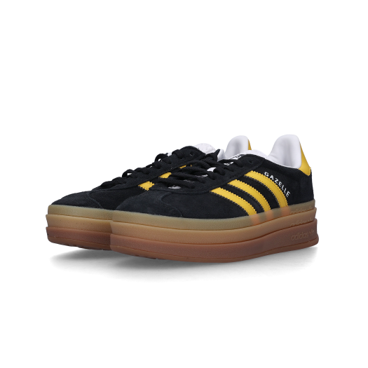 (W) Adidas Gazelle Bold Core Black Bold Gold