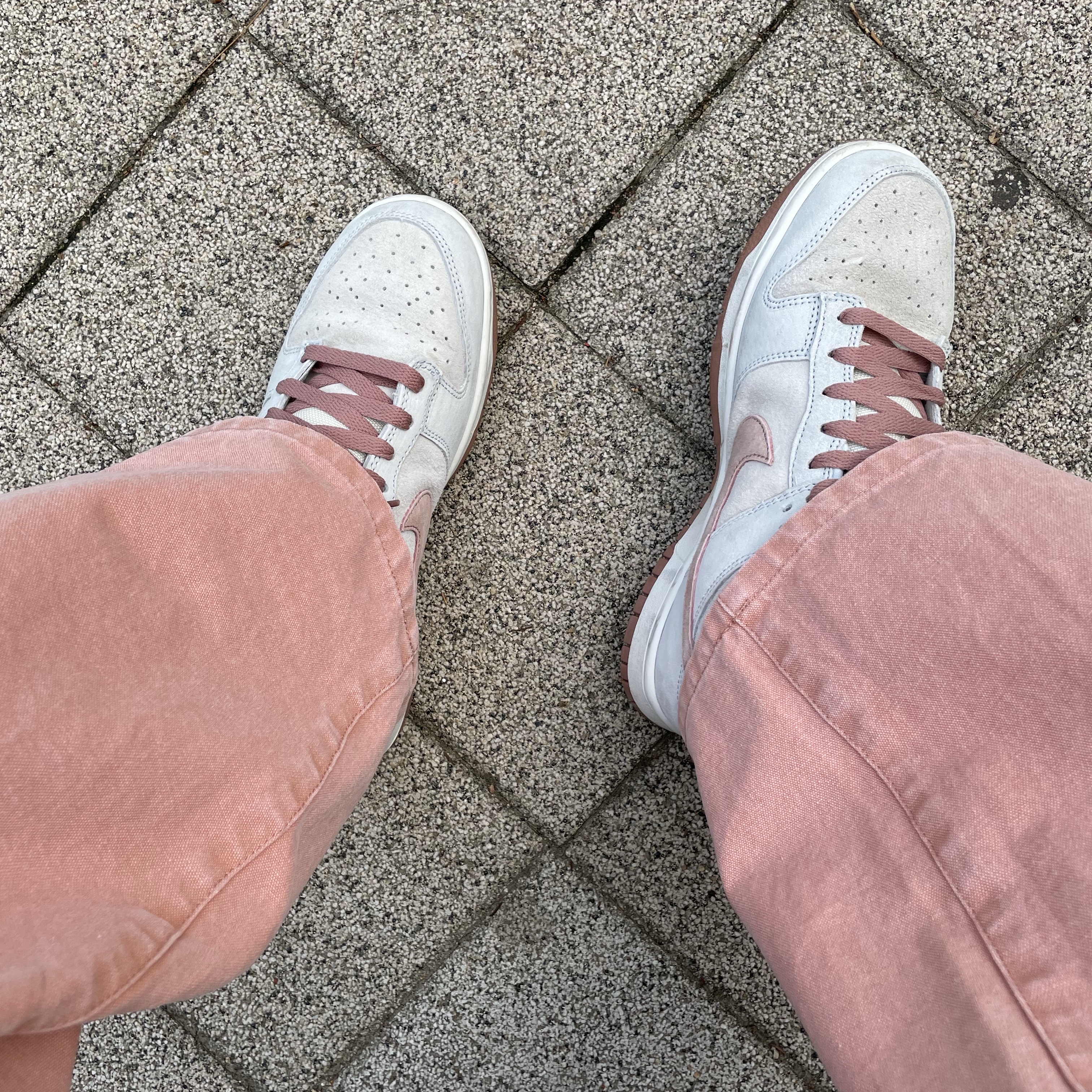 Nike Dunk Low Retro PRM Fossil Rose 착용 스타일