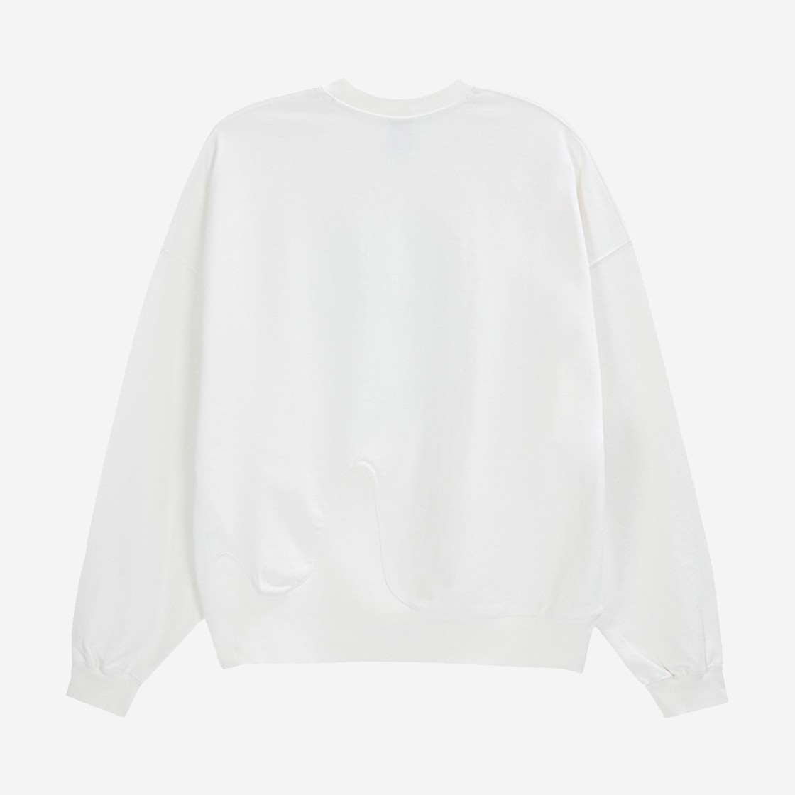 OY Wave Cutting Rip Logo Sweatshirt White 상세 이미지 2