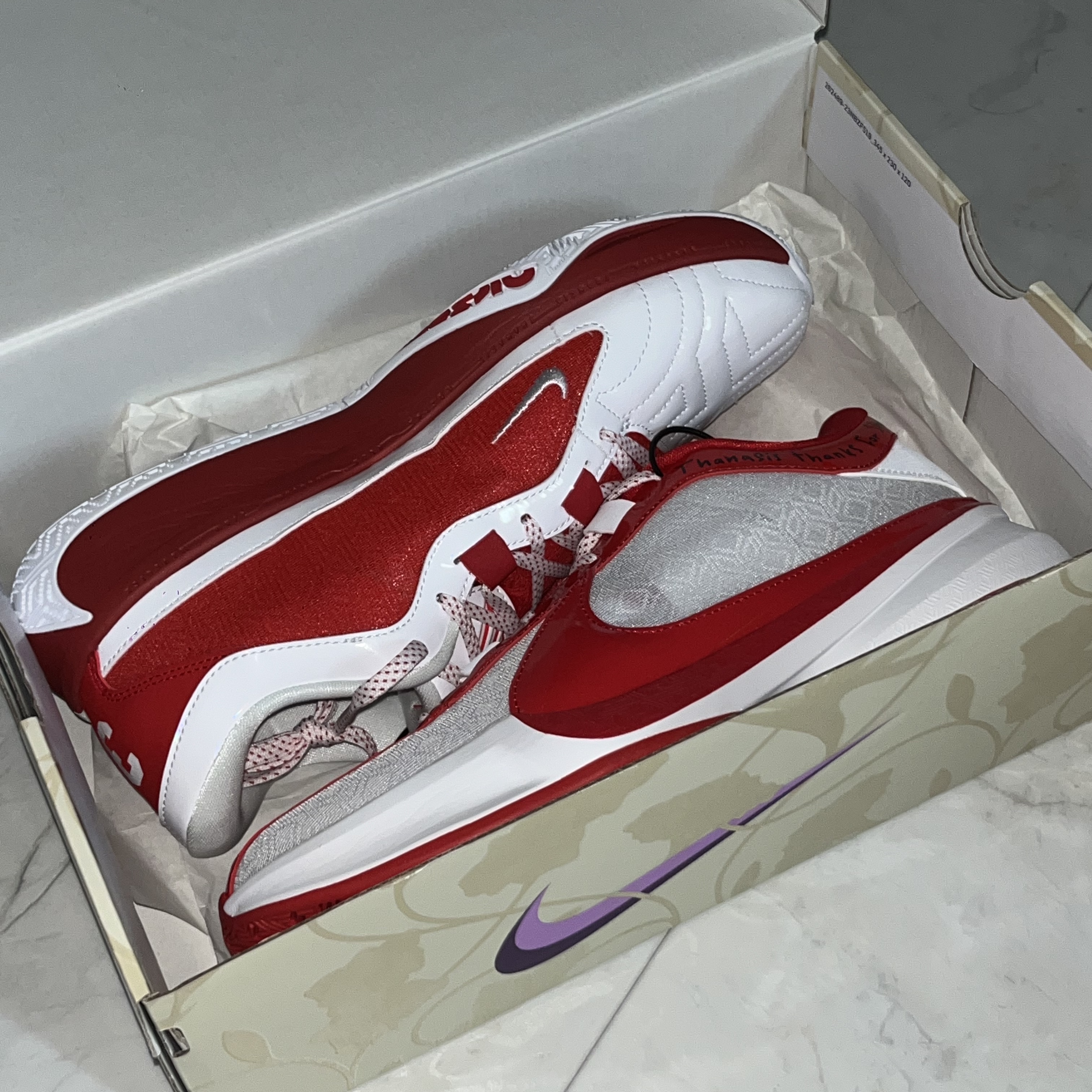 Nike Giannis Freak 5 ASW EP University Red White 착용 스타일 - 1