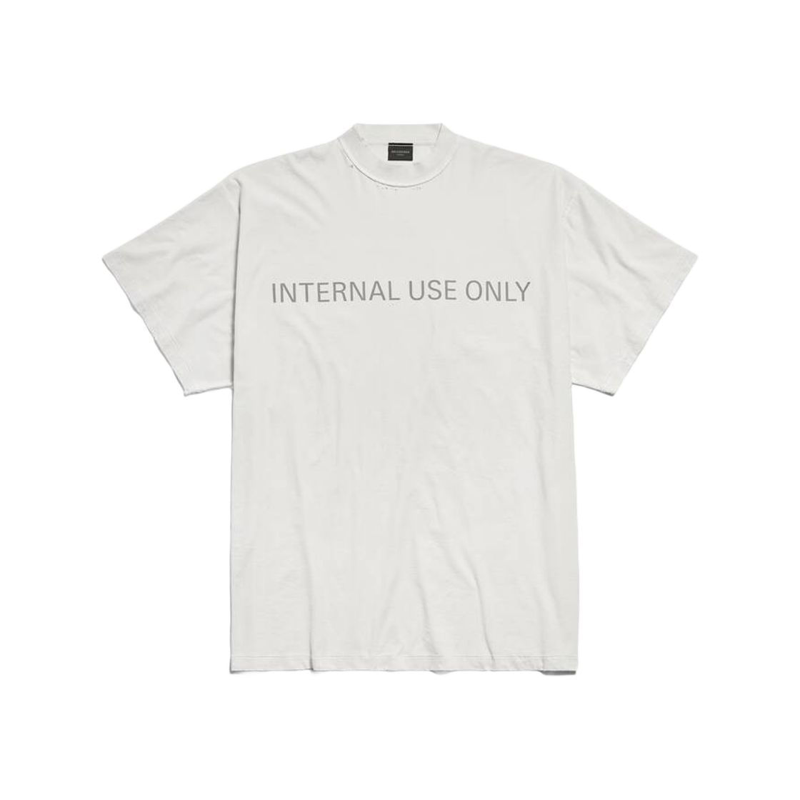 (W) Balenciaga Internal Use Only Inside Out T-Shirt Oversized Off White 상세 이미지 1