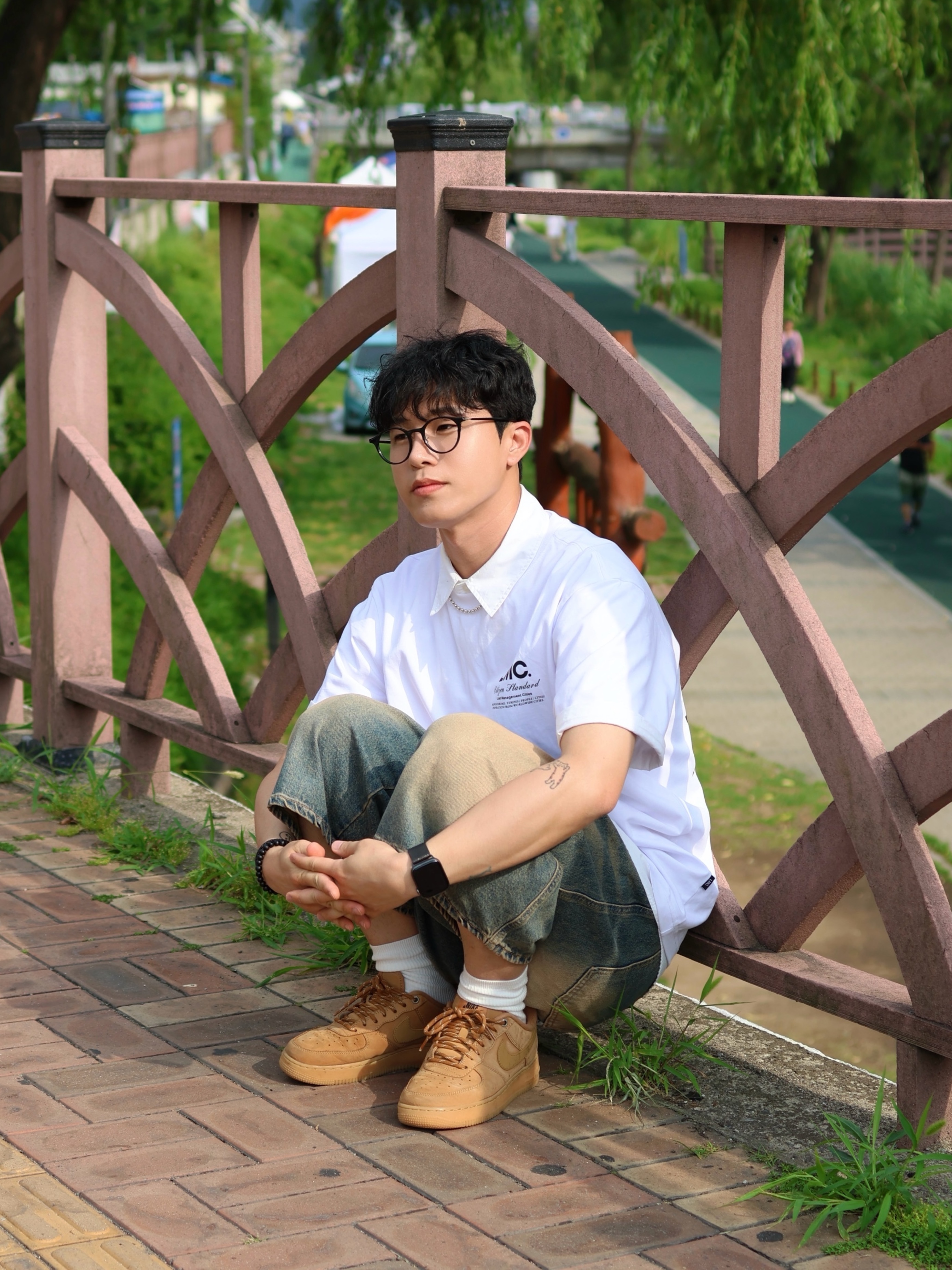 Nike Air Force 1 '07 WB Flax 착용 스타일 - 2