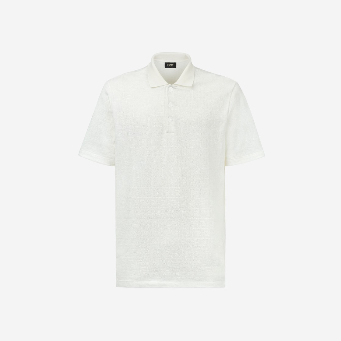 Fendi FF Polo T-Shirt White 상세 이미지 1