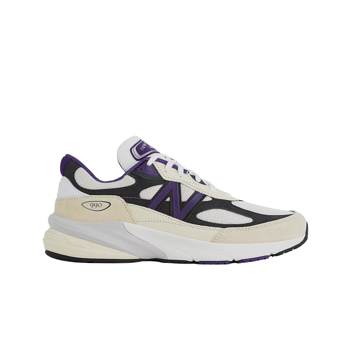 뉴발란스 990v6 메이드 인 USA 화이트 블랙 플럼(New Balance 990v6 Made in USA White Black Plum)