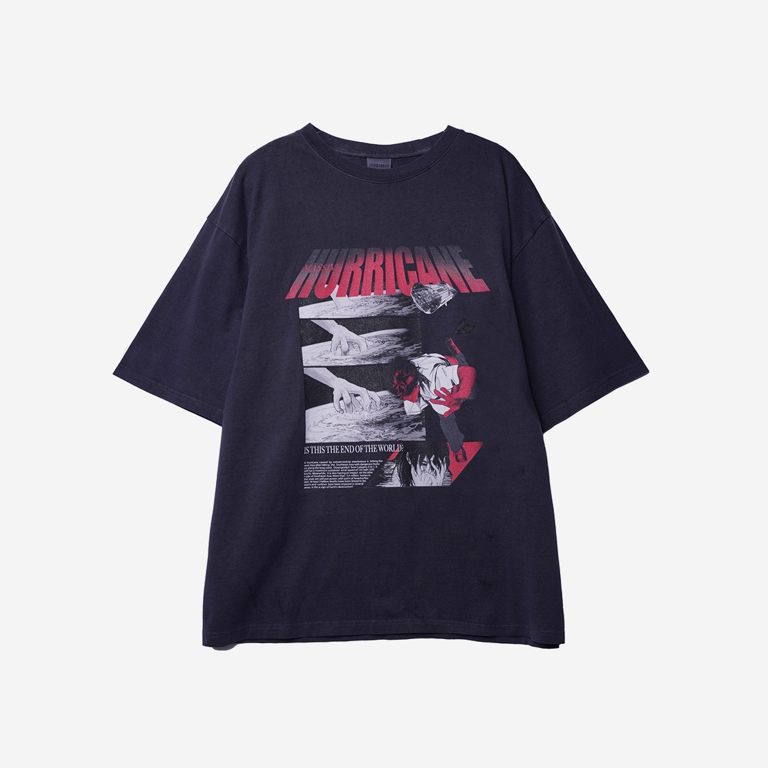 NONFLOOR Earth Hurricane T-Shirt Navy 상세 이미지 1