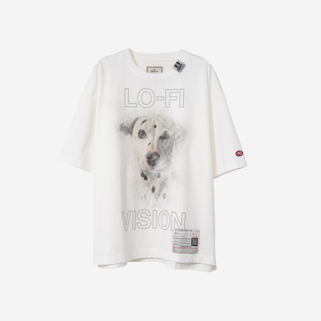 Maison Mihara Yasuhiro Dog Printed T-Shirt White 상세 이미지 1