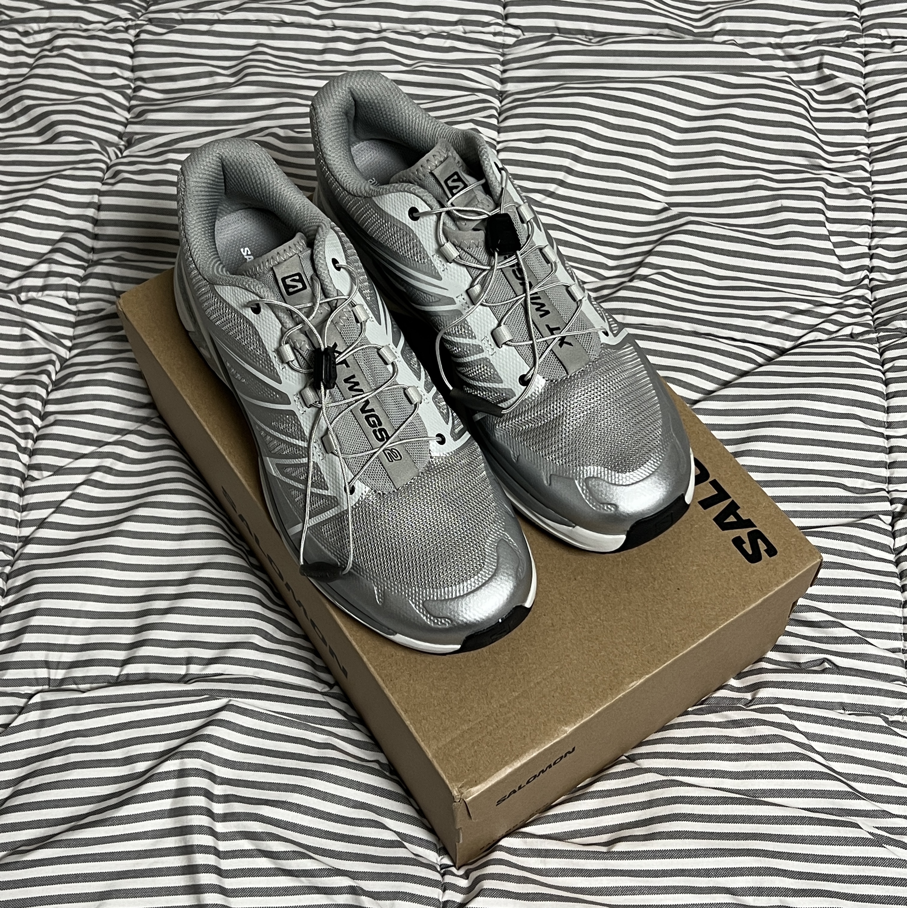 Salomon XT-Wings 2 Lunar Rock Gray 착용 스타일 - 3
