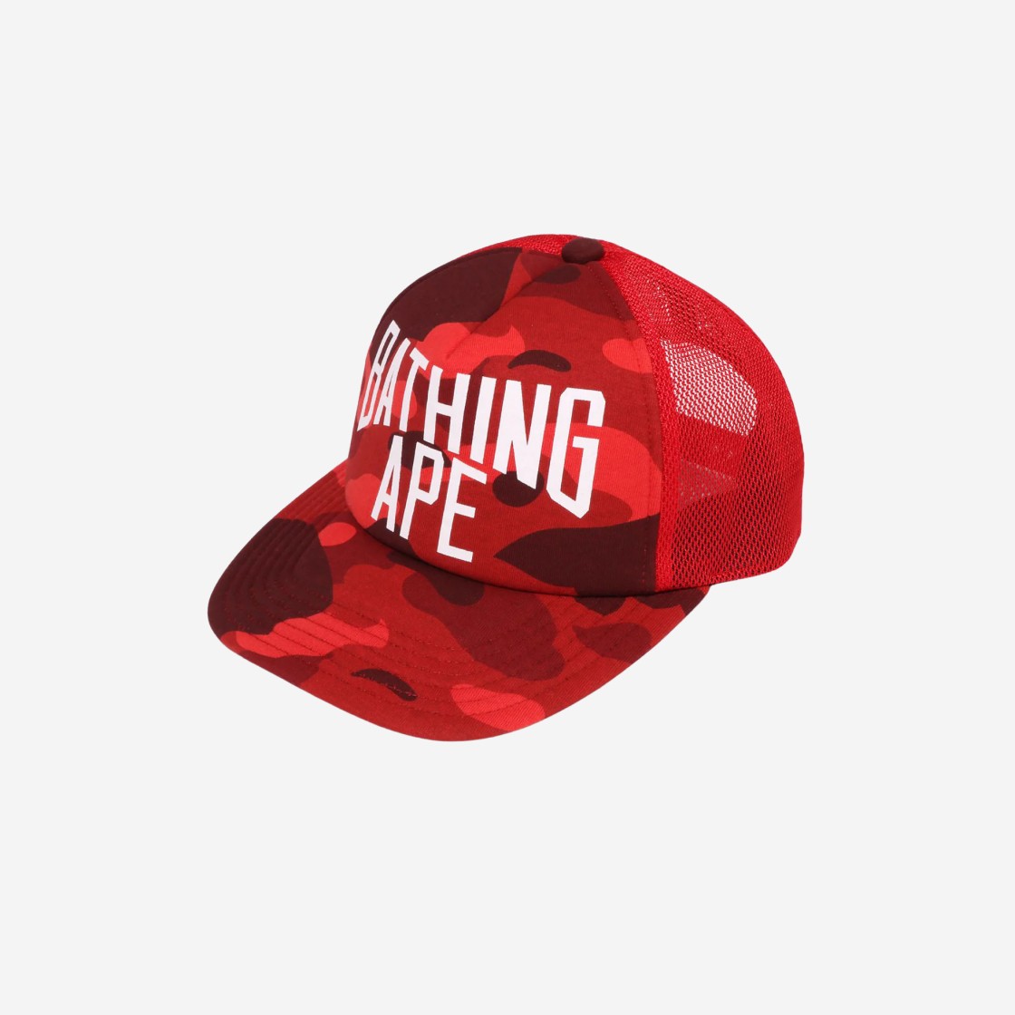 BAPE Color Camo NYC Logo Mesh Cap Red 상세 이미지 1