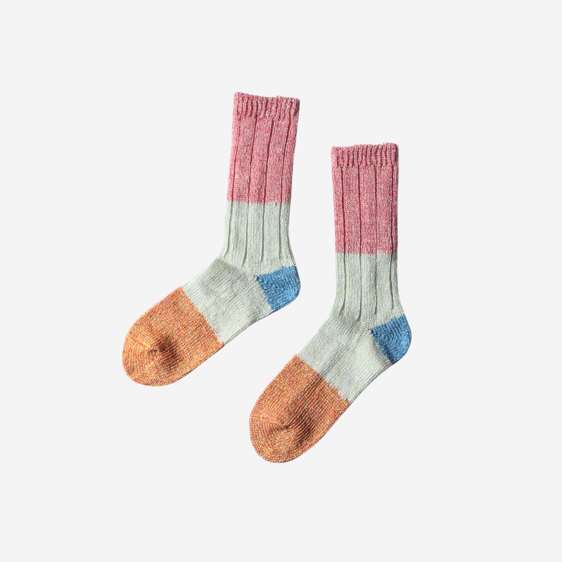 Kapital 56 Linen Heather Socks Pink 상세 이미지 1