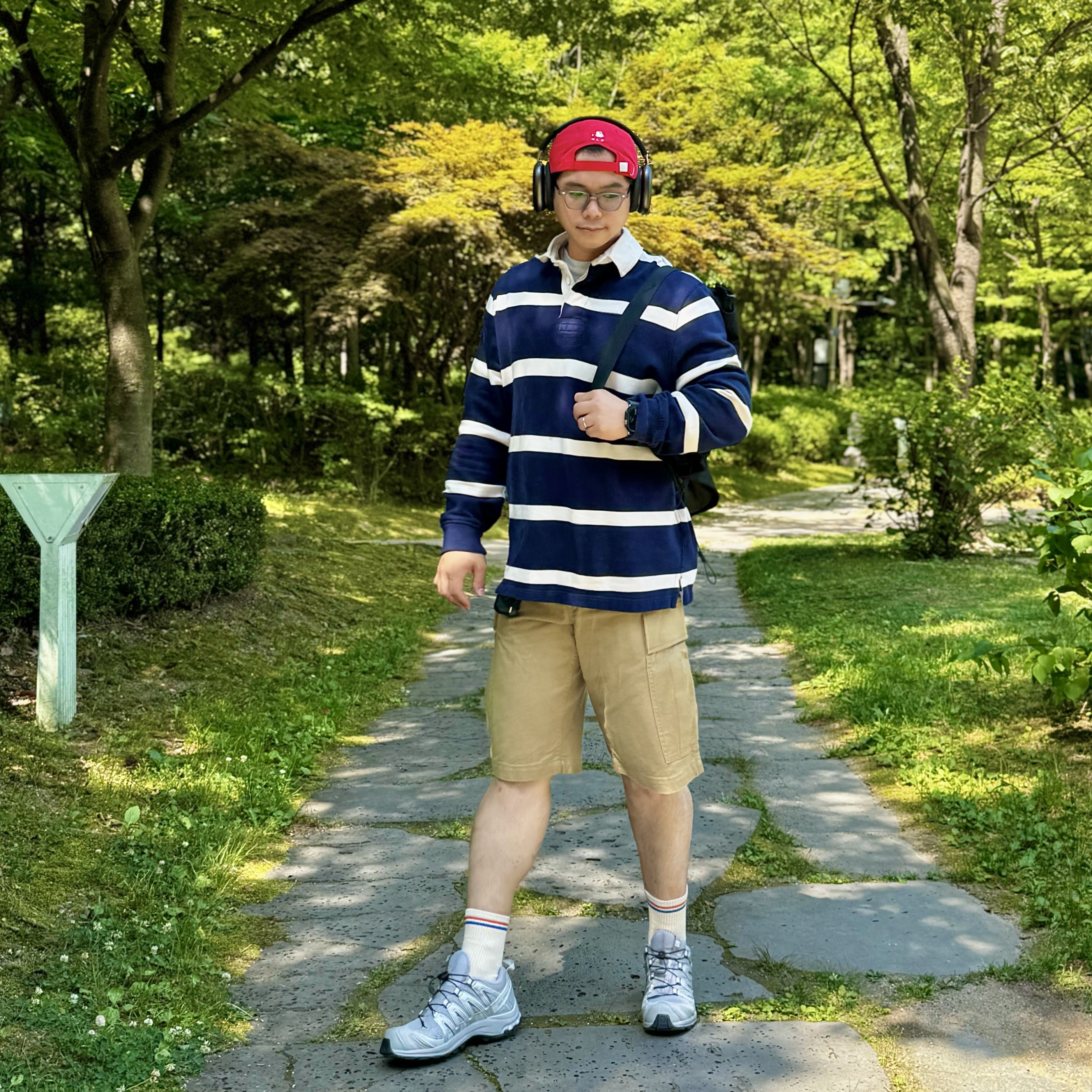 Salomon XA Pro 3D Alloy Silver, Apple AirPods Max Lightning Space Gray (Korean Ver.) 착용 스타일 - 2