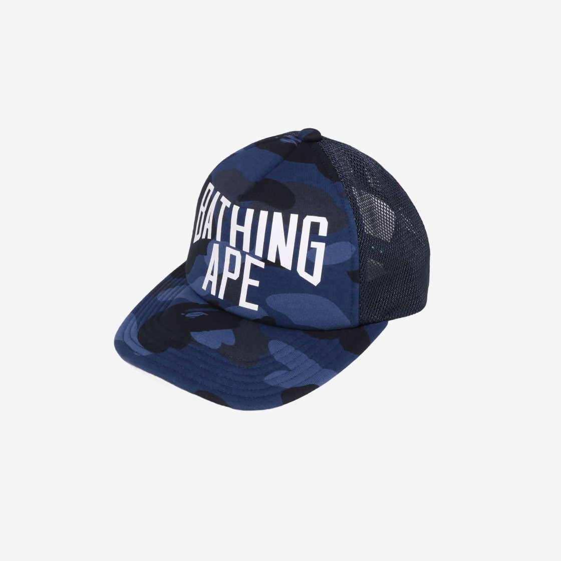 BAPE Color Camo NYC Logo Mesh Cap Navy 상세 이미지 1