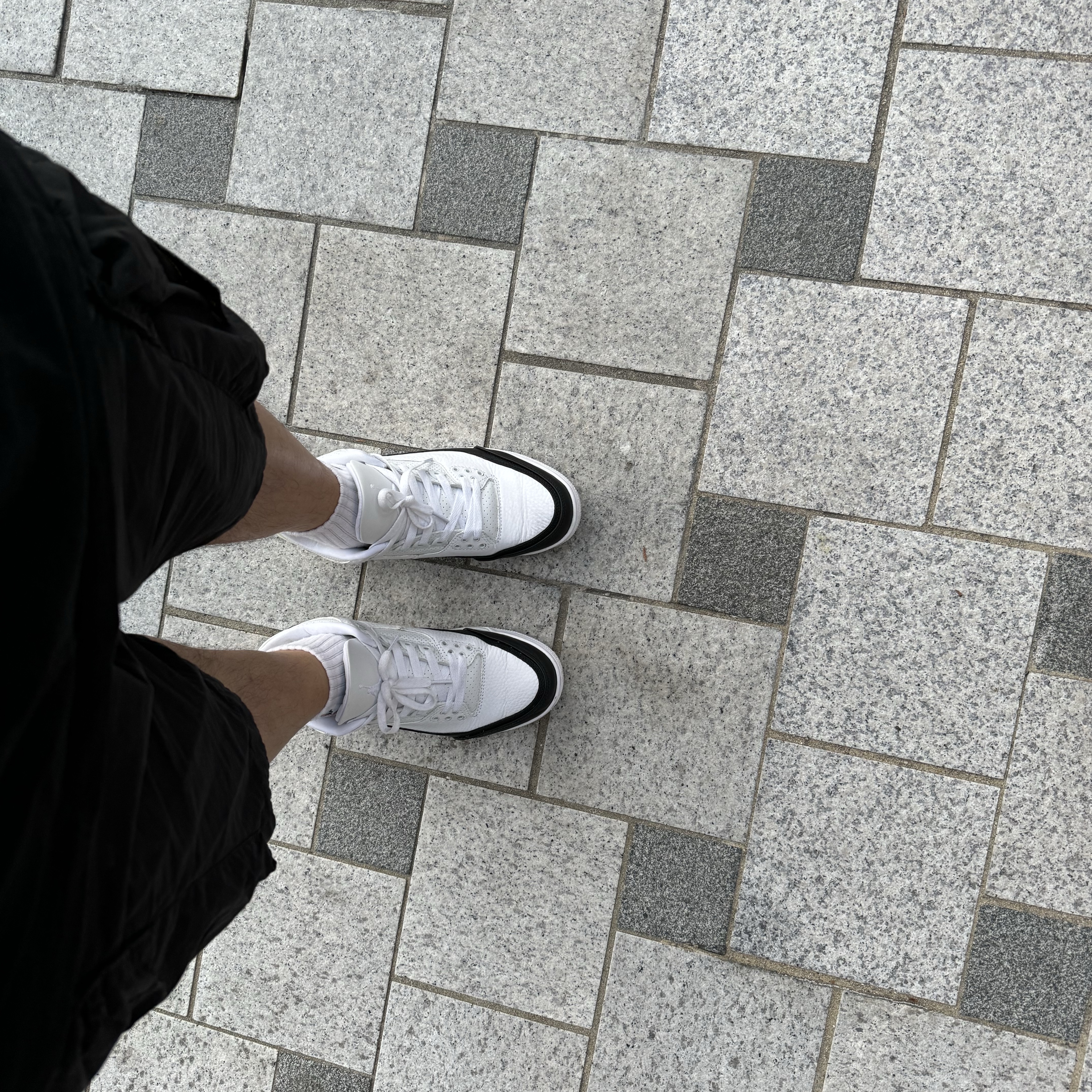 Jordan 3 x Fragment Retro SP White Black 착용 스타일
