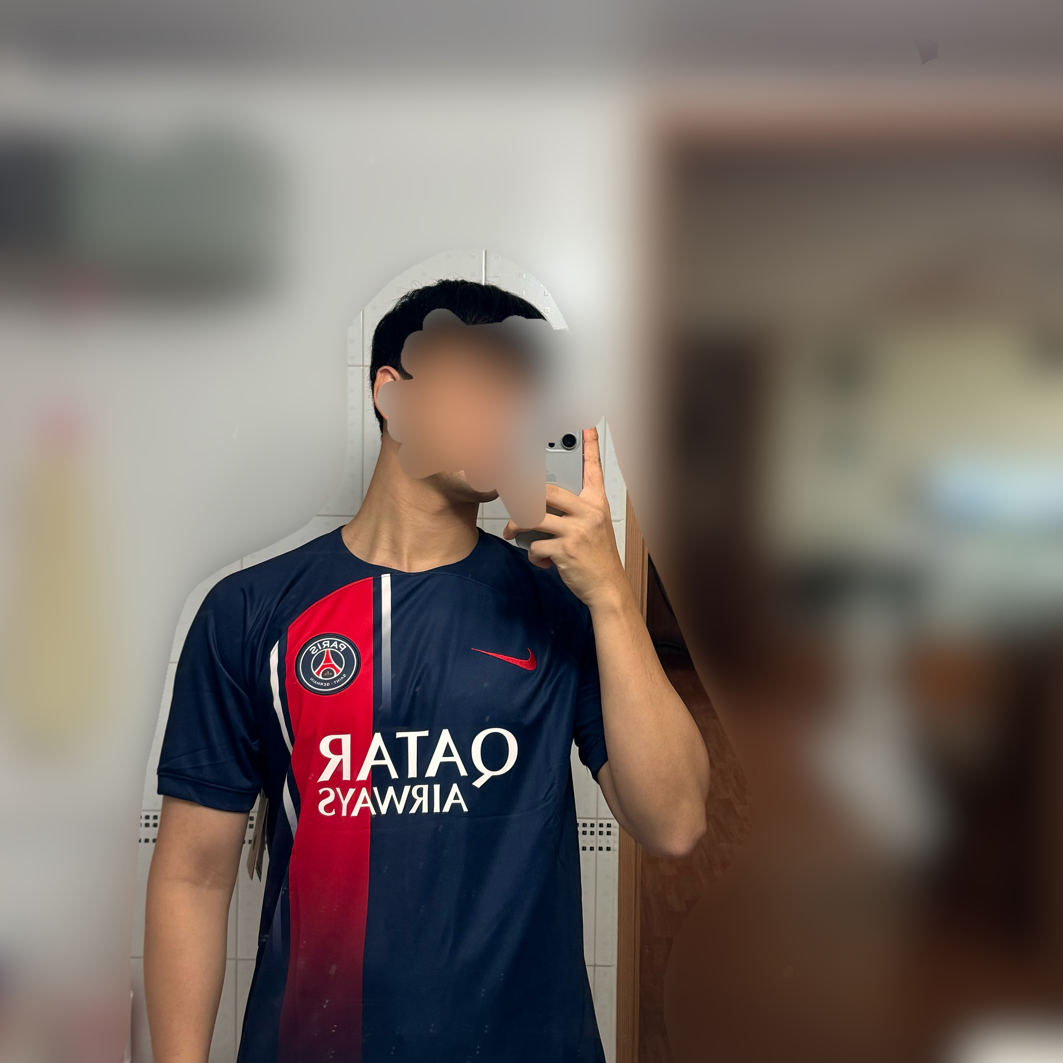 Nike Paris Saint-Germain 2023/24 Dri-Fit Stadium Home Jersey Midnight Navy (Non Marking Ver.) 착용 스타일