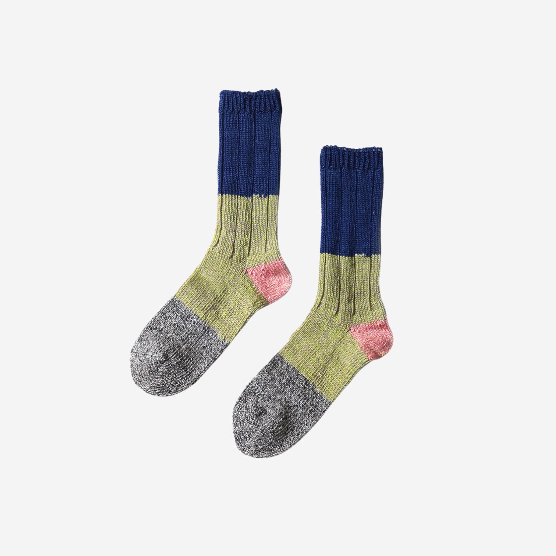 Kapital 56 Linen Heather Socks Blue 상세 이미지 1