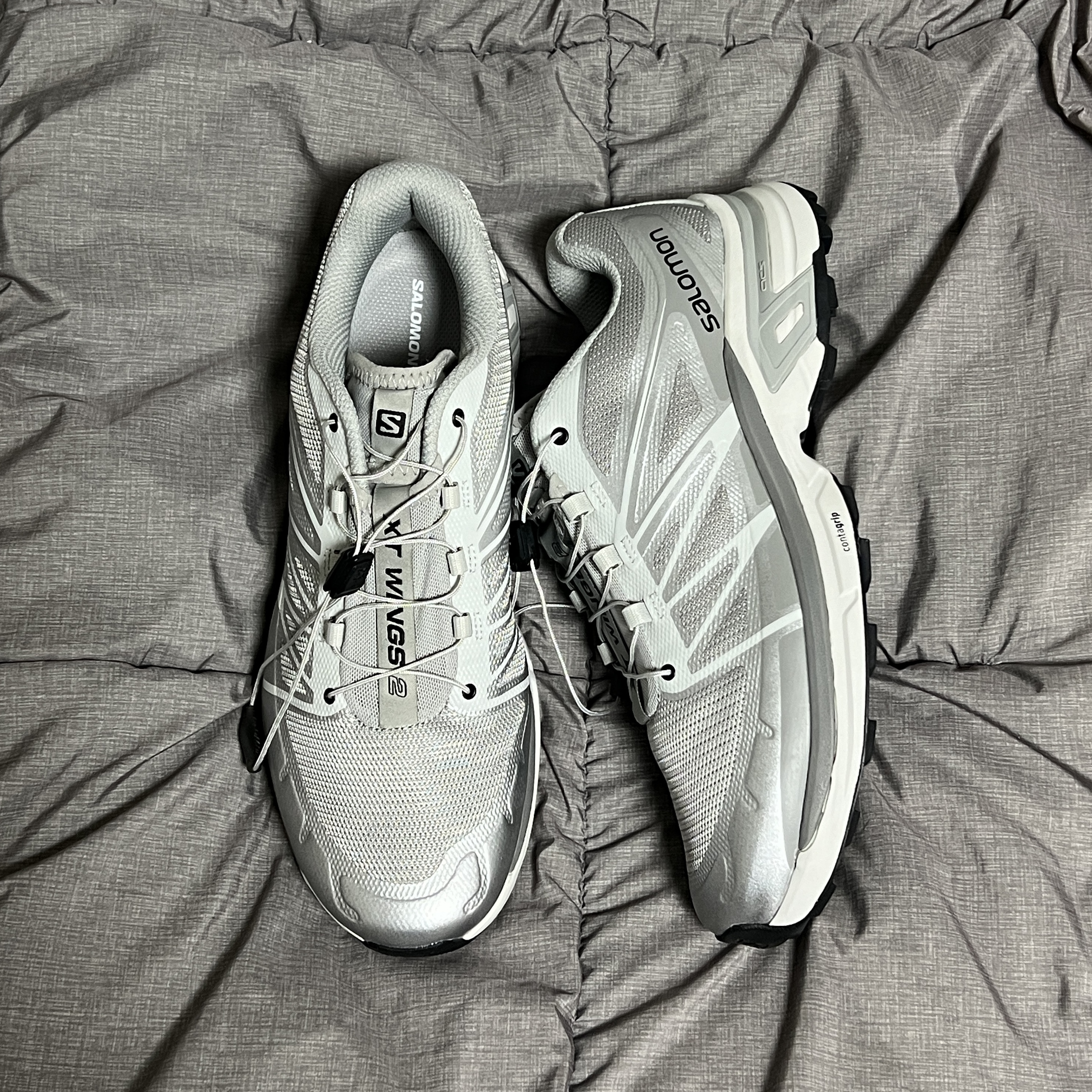 Salomon XT-Wings 2 Lunar Rock Gray 착용 스타일 - 2