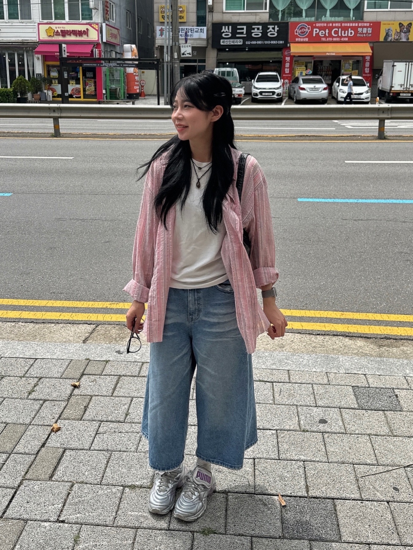 (W) Puma x Dua Lipa Cell Dome King ML Trainer Silver Pink 착용 스타일 - 2