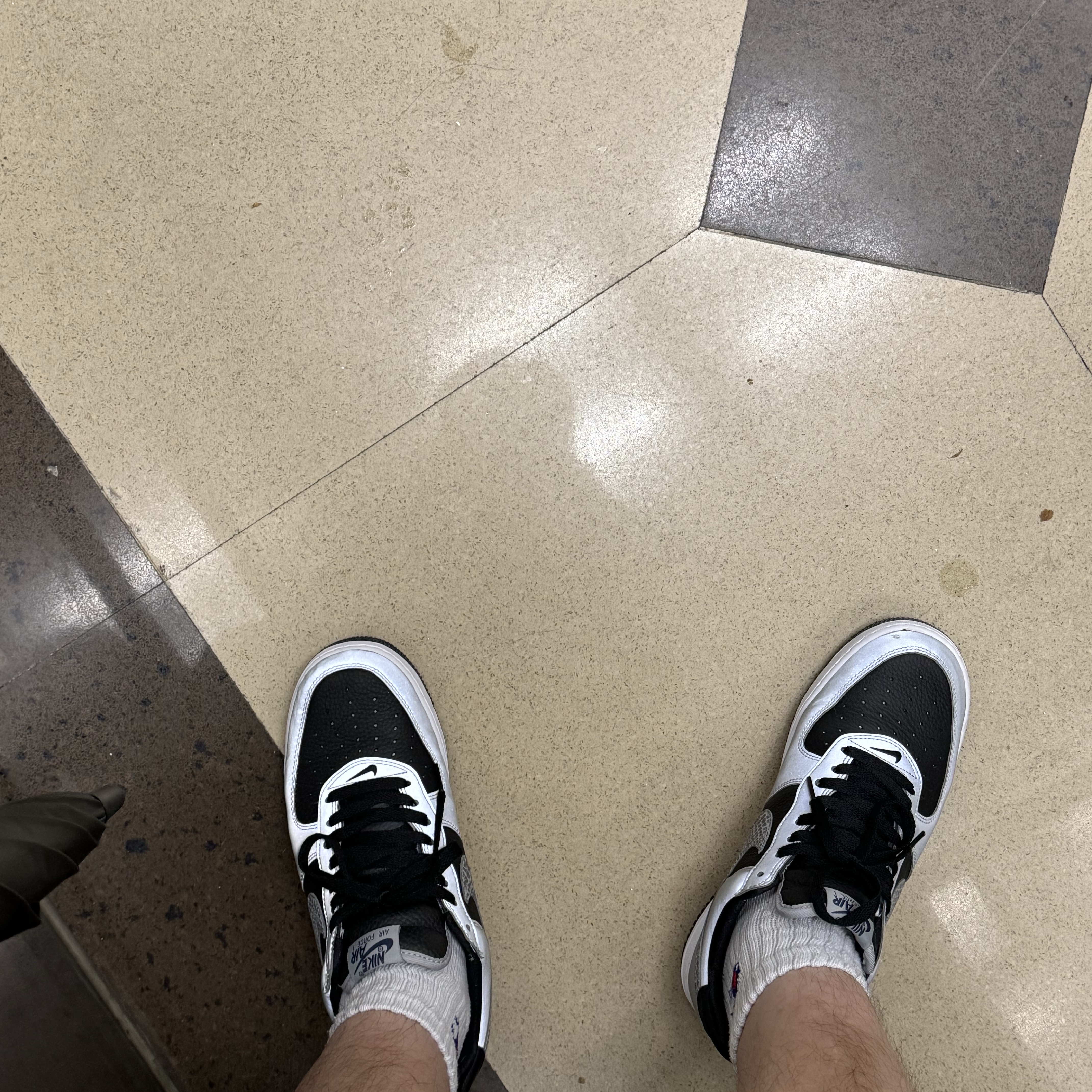 Nike Air Force 1 B Silver Snake 착용 스타일 - 1