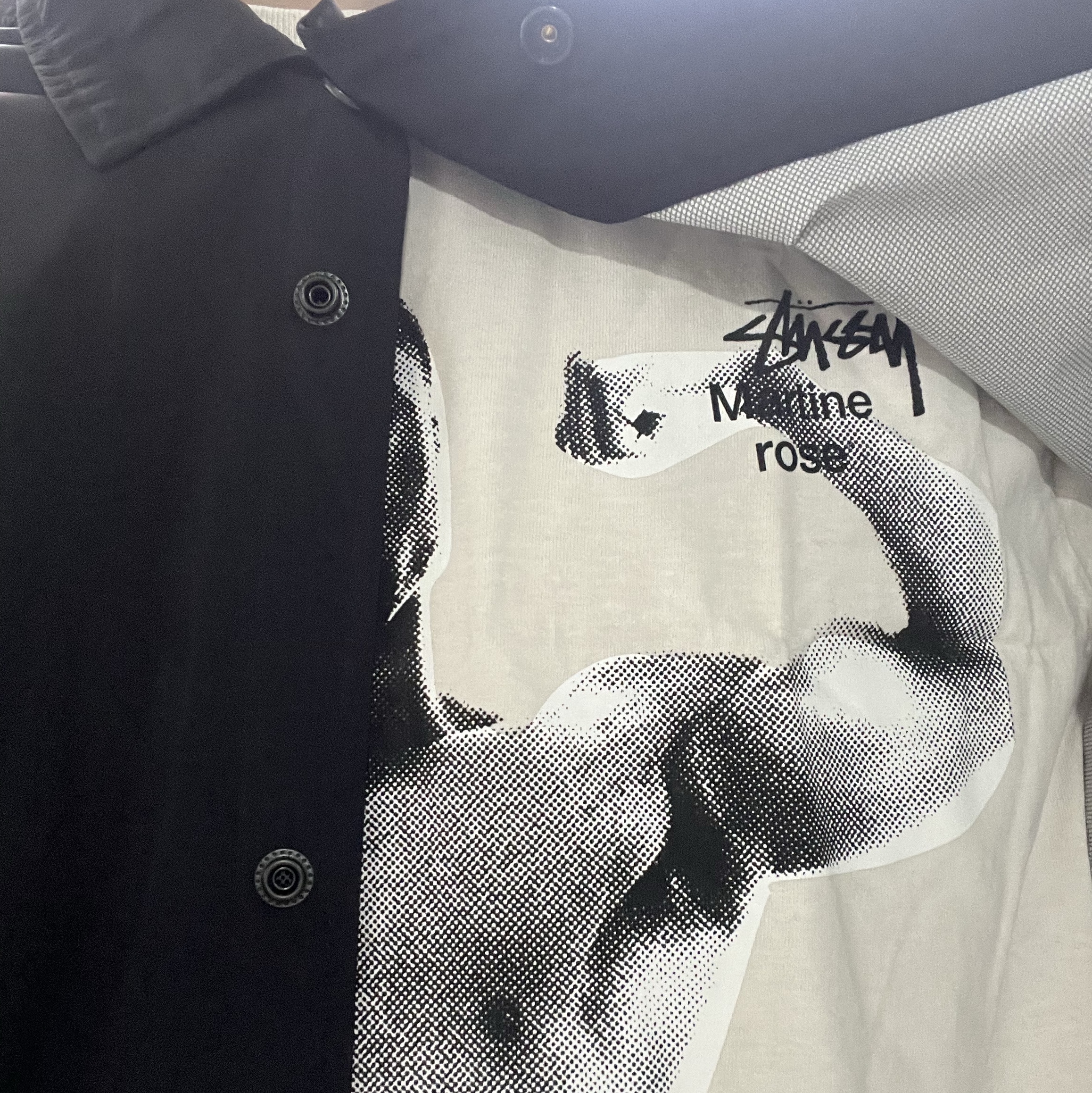 Stussy x Martine Rose Stand Firm Pigment Dyed T-Shirt Natural 착용 스타일