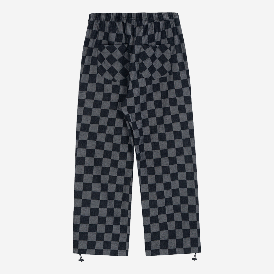 OY Over Check Logo Pants Black 상세 이미지 2