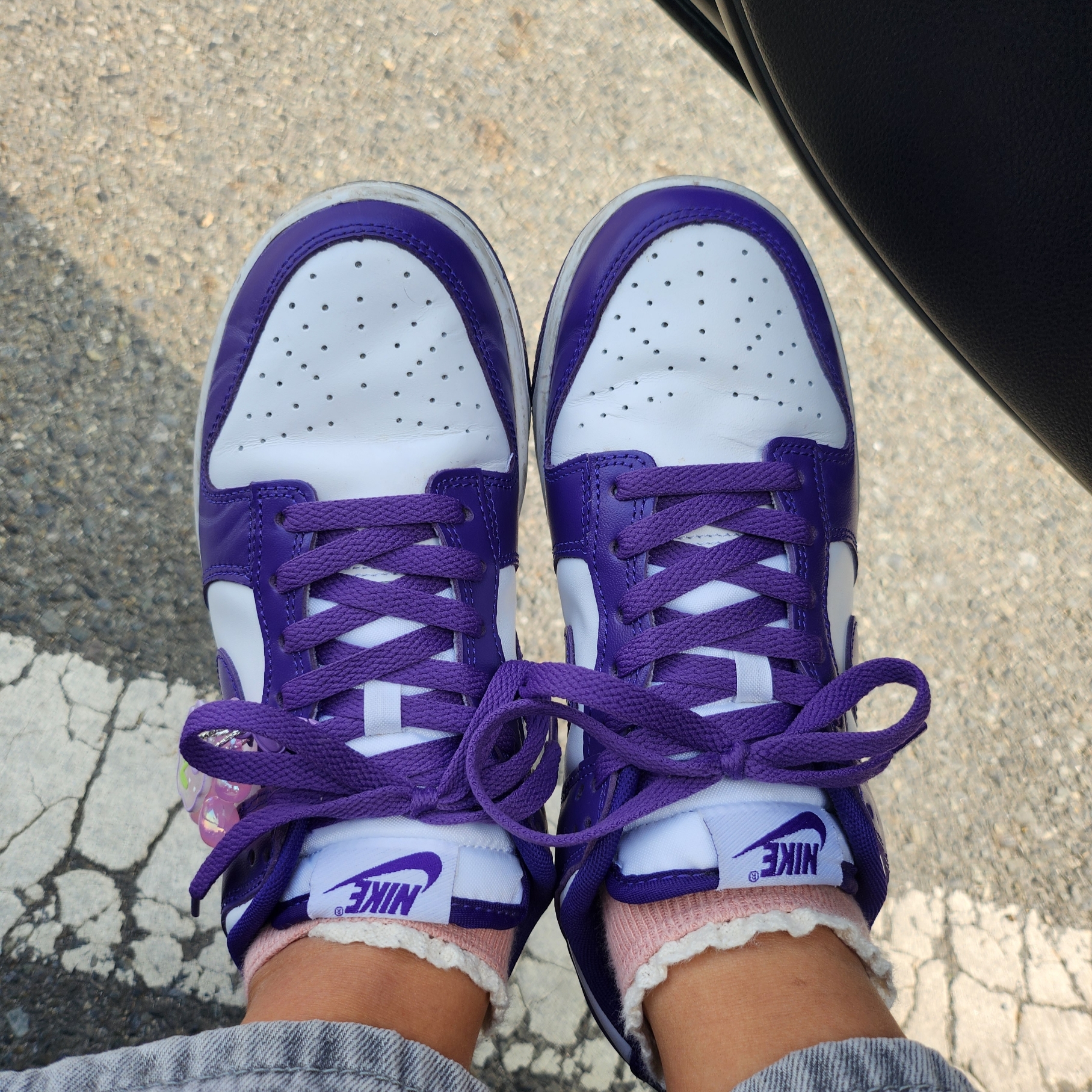 Nike Dunk Low Retro Championship Court Purple 착용 스타일