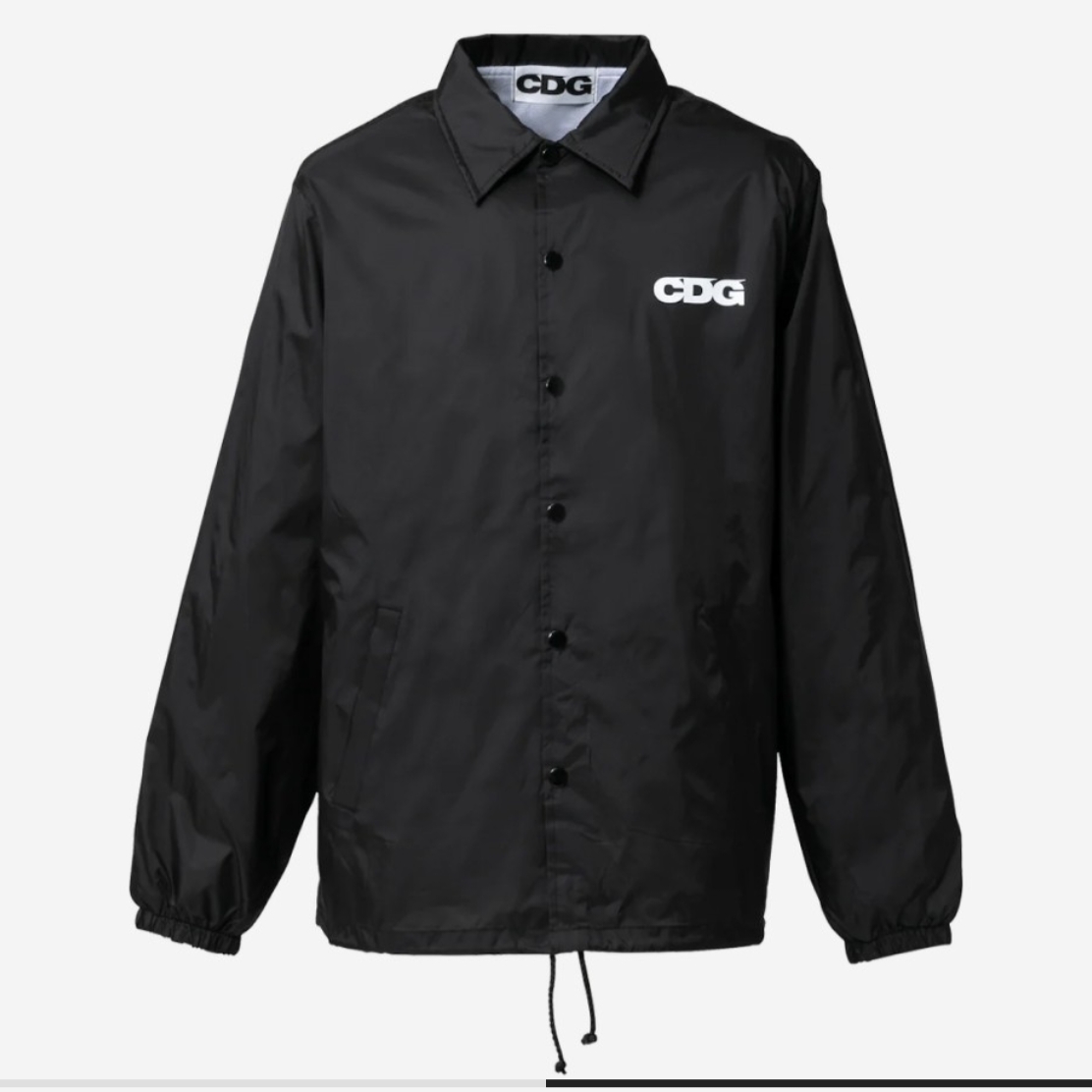 CDG Coach Jacket5 Black 착용 스타일 - 2