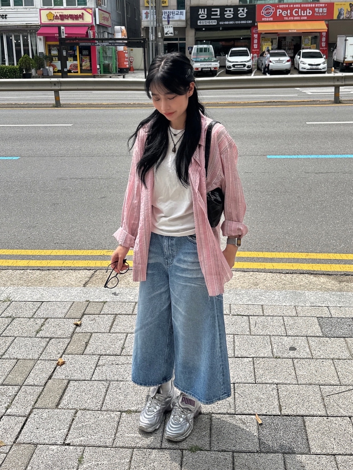 (W) Puma x Dua Lipa Cell Dome King ML Trainer Silver Pink 착용 스타일 - 3