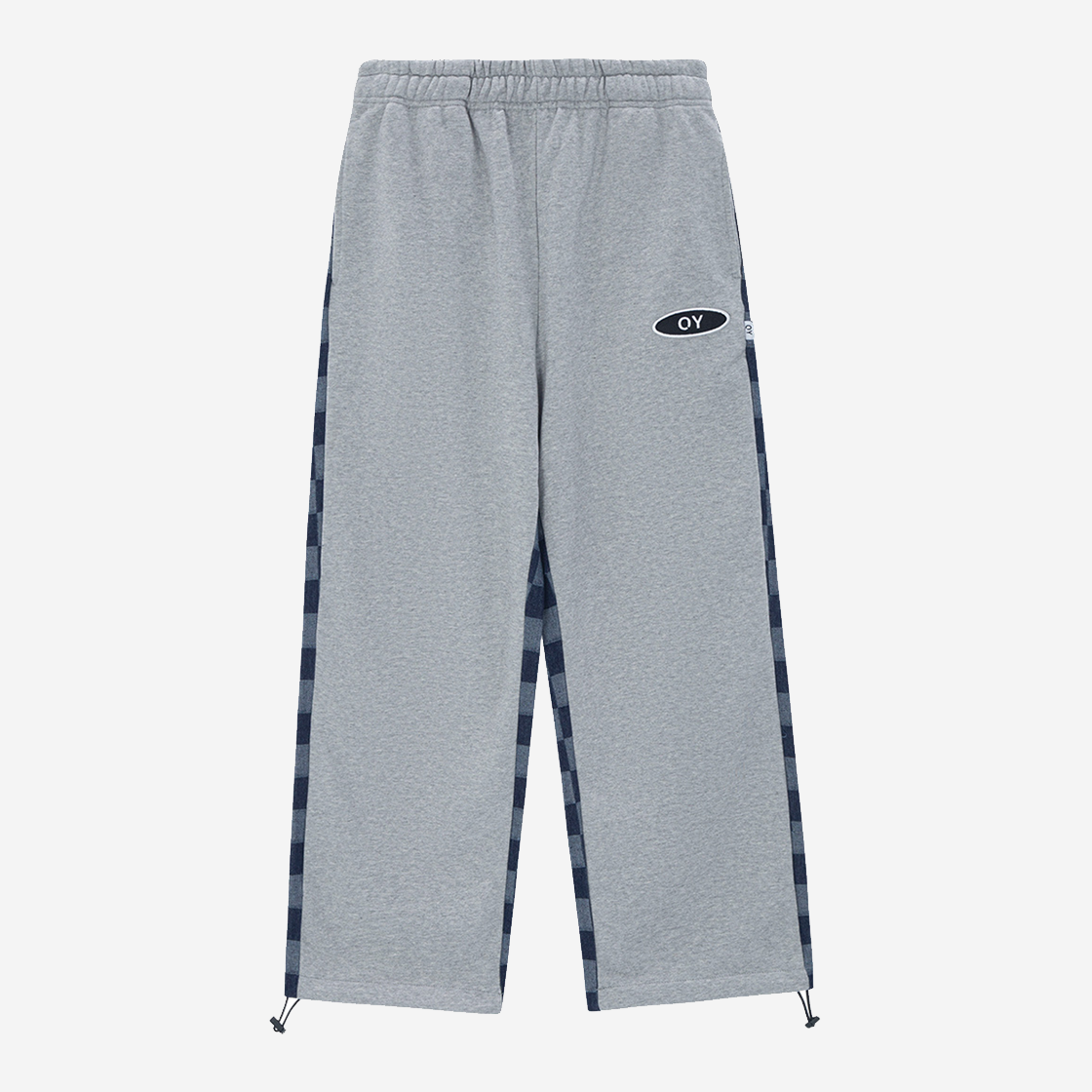 OY Over Check Logo Pants Grey 상세 이미지 1