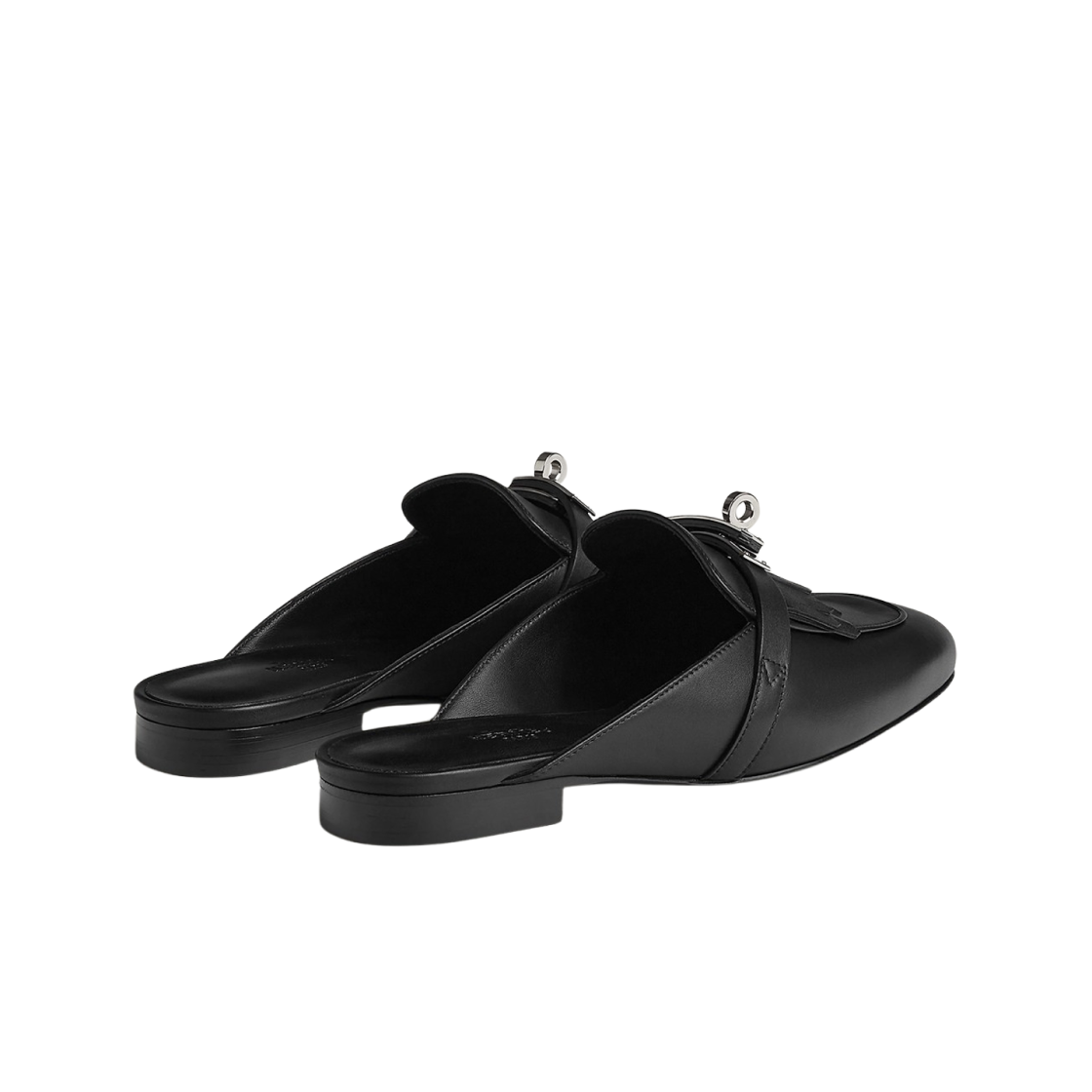 (W) 에르메스 오즈 뮬 카프스킨 & 팔라듐 하드웨어 누아((W) Hermes Oz Mule Calfskin & Palladium Noir) - 3