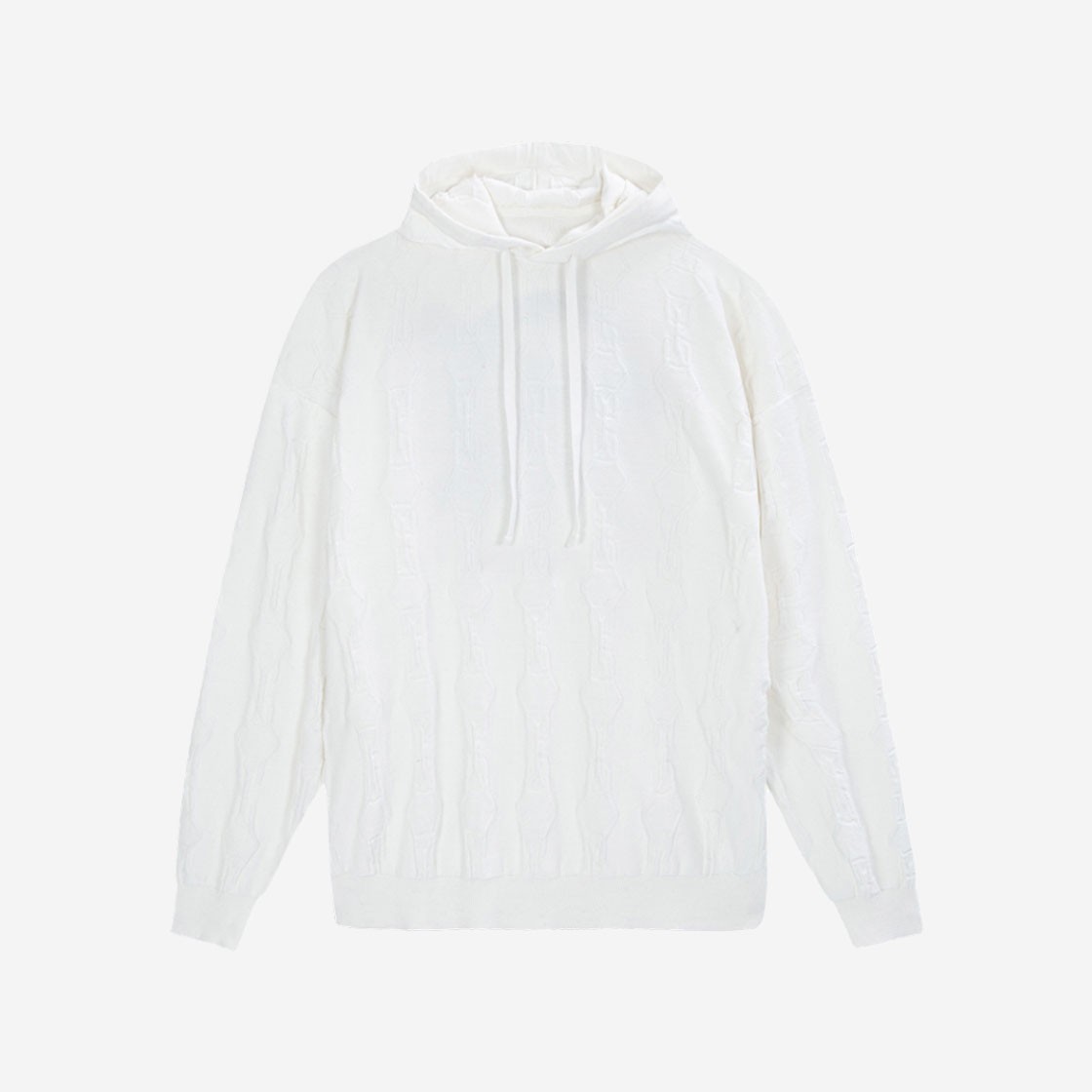 OY Monogram Logo Knit Hoodie White 상세 이미지 1