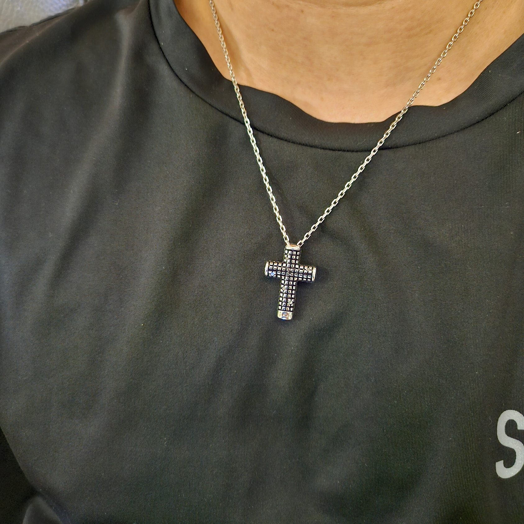 Damiani Metropolitan Diamond Necklace Silver 착용 스타일