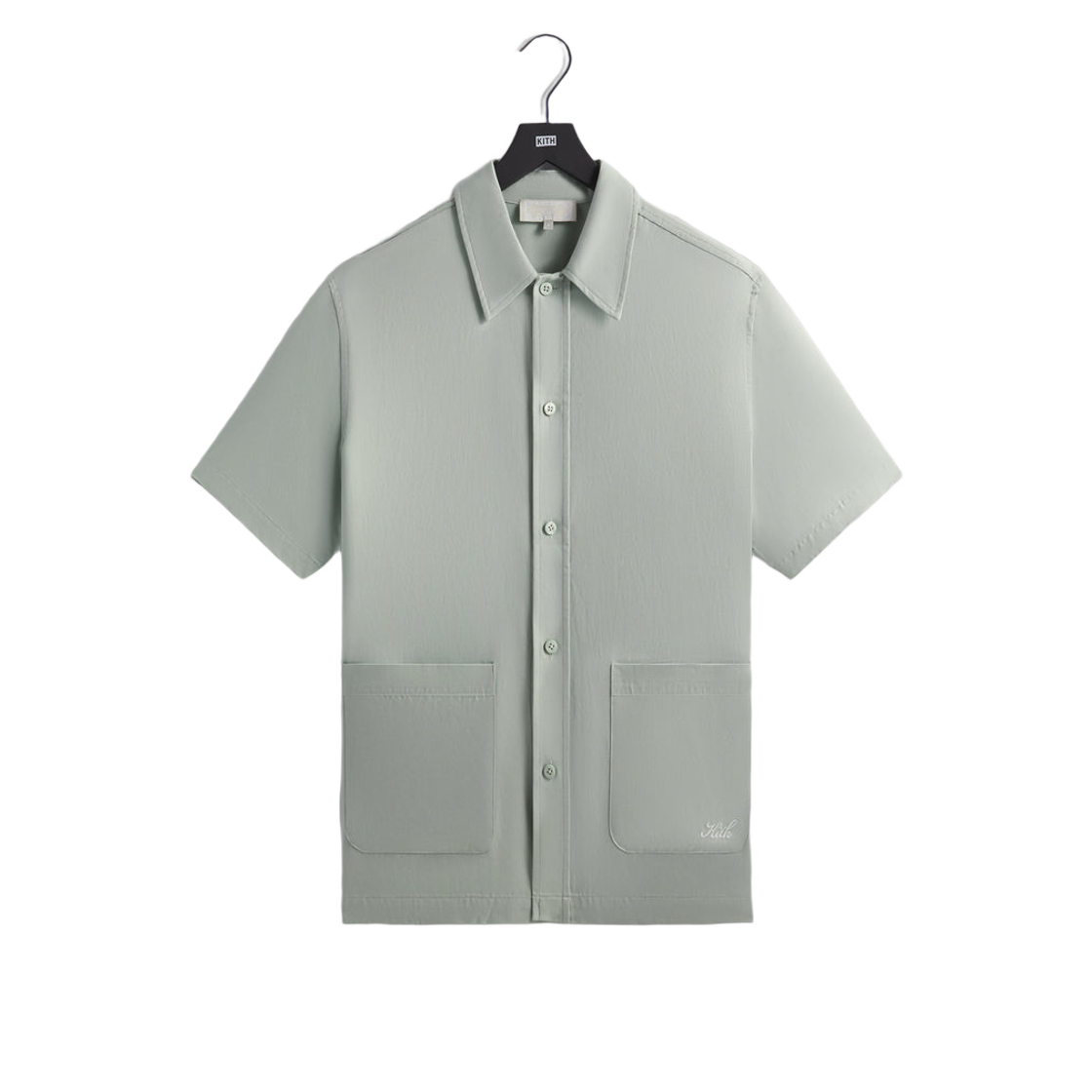 Kith Silk Cotton Boxy Collared Overshirt Brine 상세 이미지 1