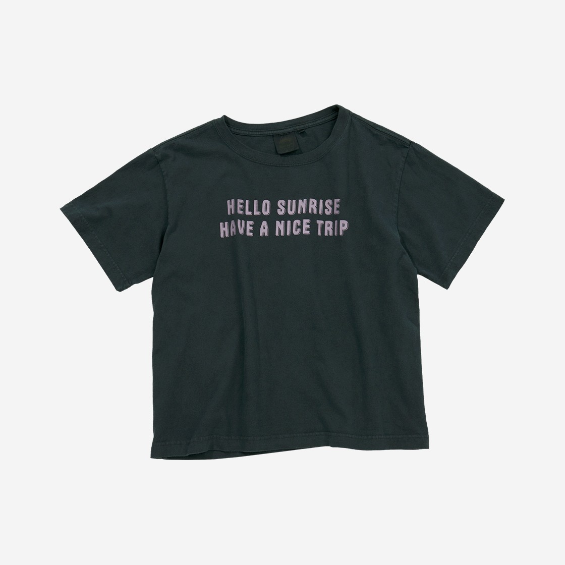 Hello Sunrise P-dyed VTG Typo Logo Tee W Charcoal 상세 이미지 3