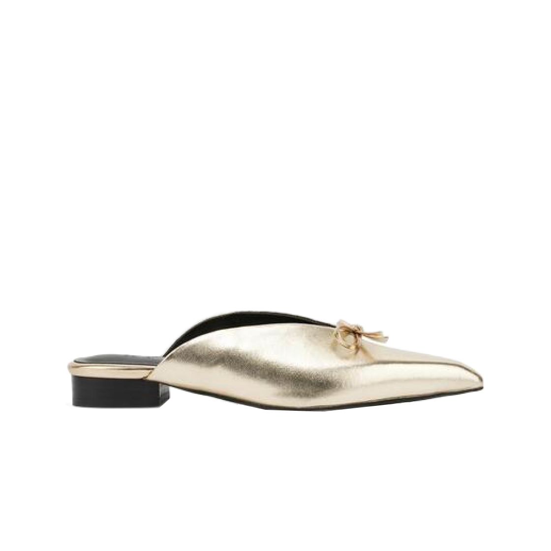 (W) 다이닛 리본 스틸레토 뮬 골드((W) Deinet Ribbon Stilletto Mule in Gold)