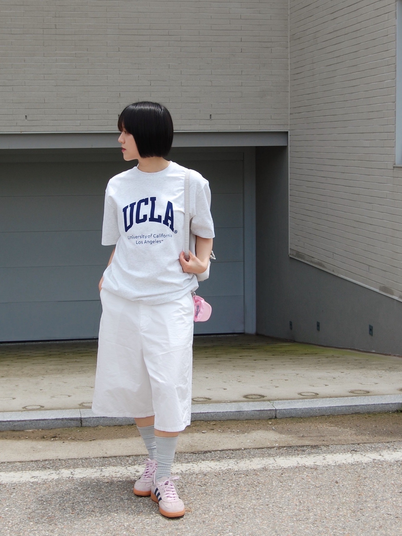 (W) Adidas Spezial Handball Clear Pink 착용 스타일