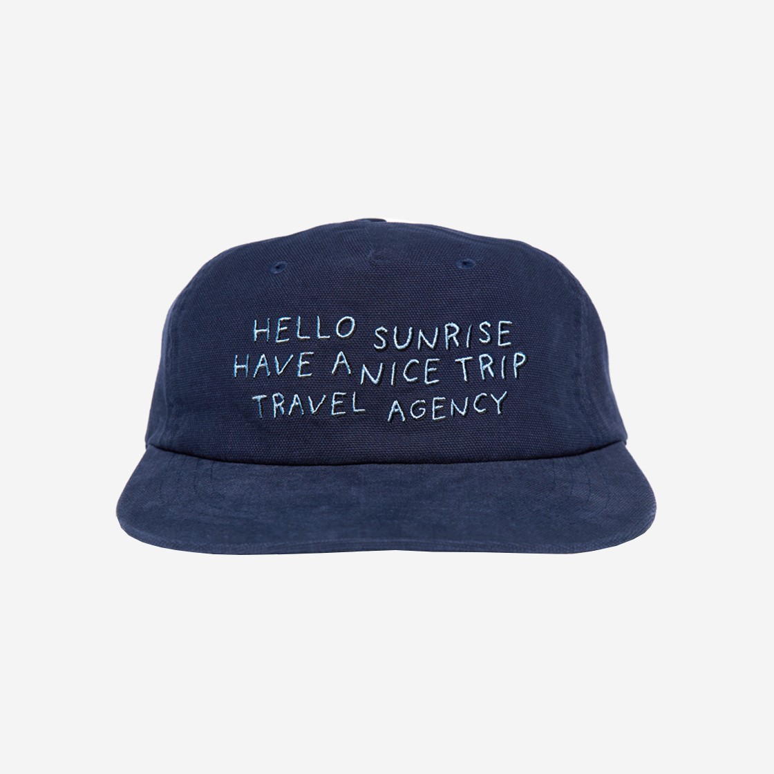 Hello Sunrise Washed Doodle Typo 5Panel Cap Navy 상세 이미지 1