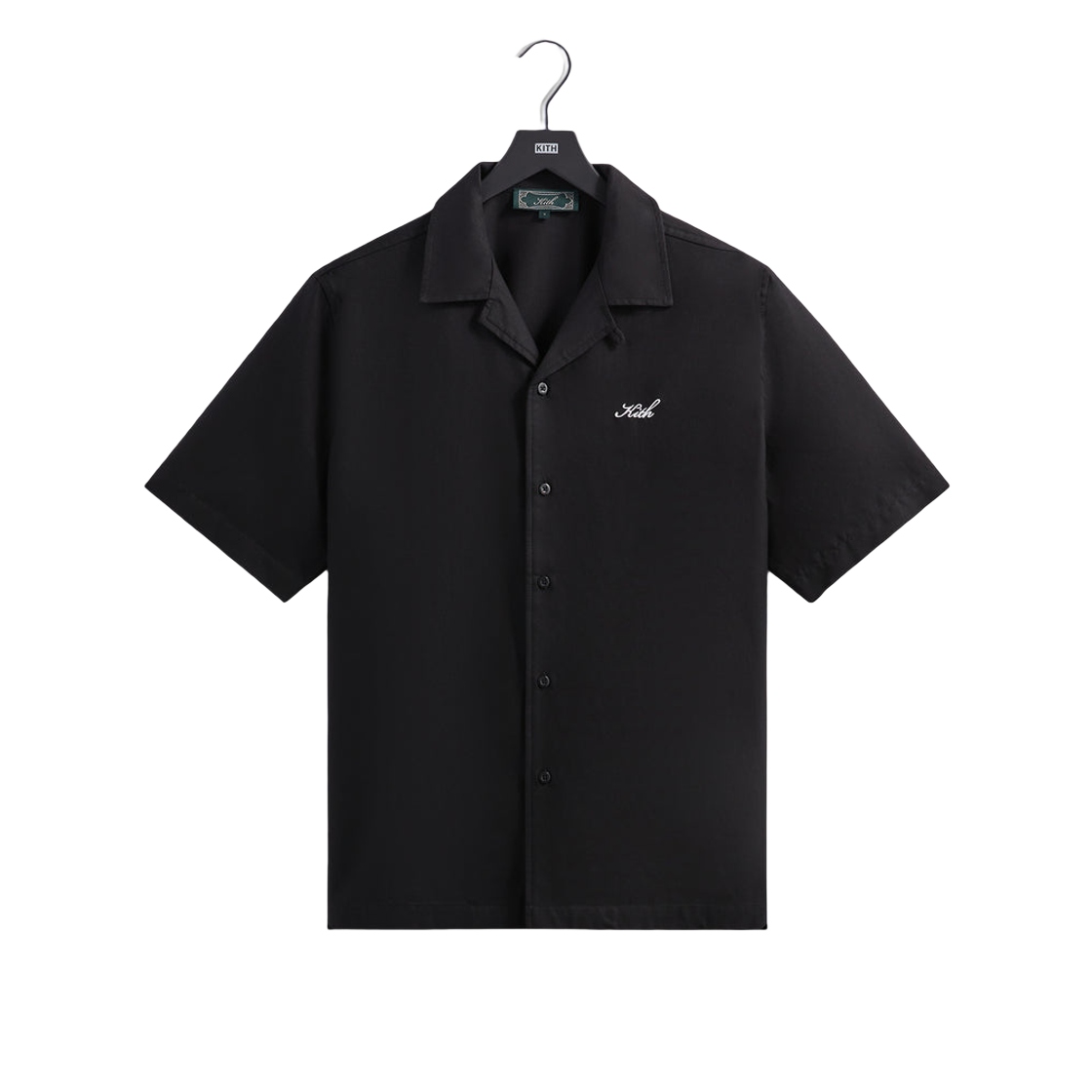 Kith Silk Cotton Thompson Camp Collar Shirt Black 상세 이미지 1