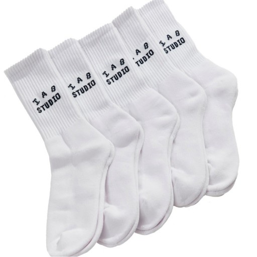 IAB Studio Socks White (5 Pack) 착용 스타일