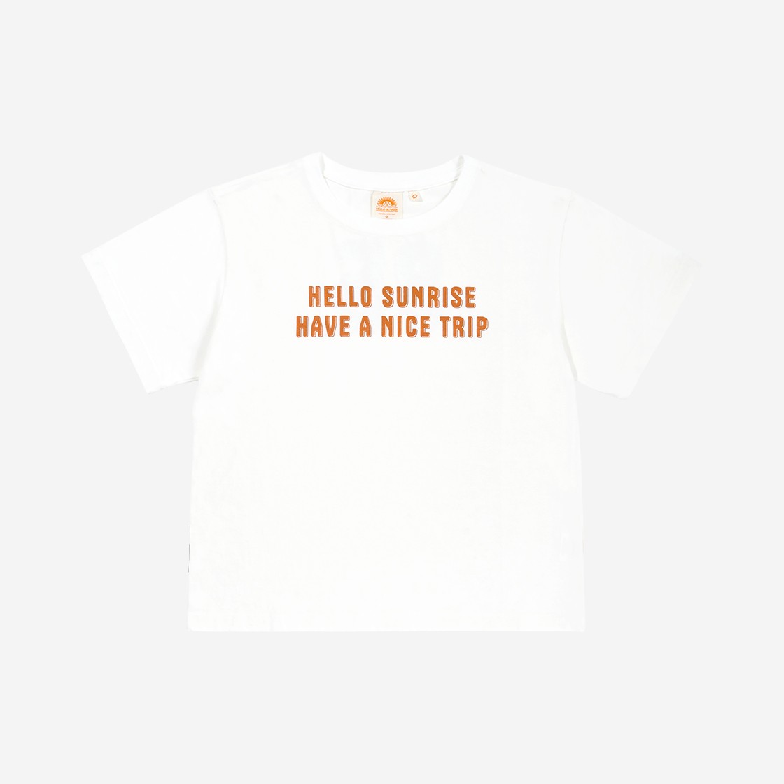 Hello Sunrise VTG Typo Logo Tee W White 상세 이미지 1