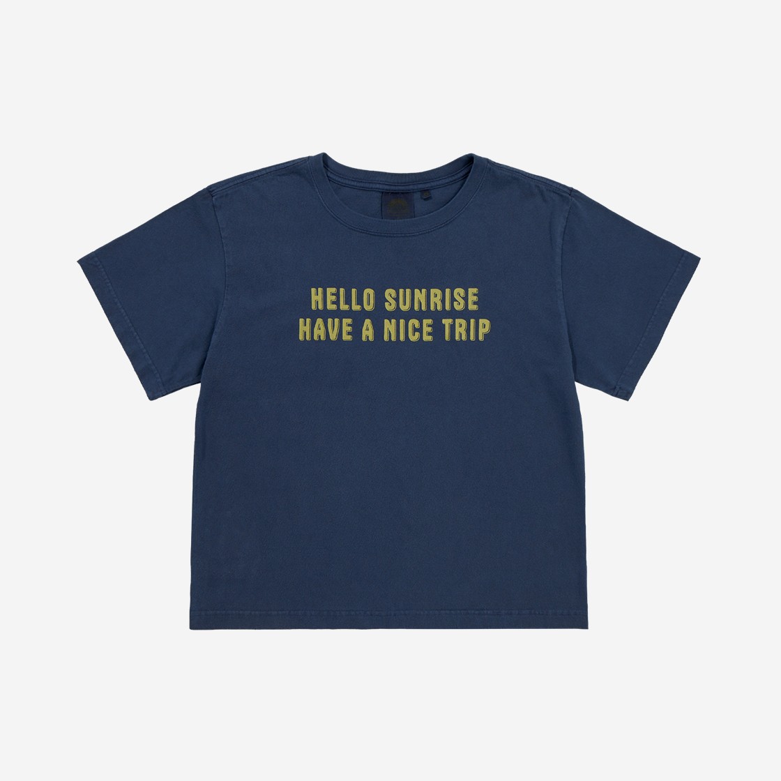 Hello Sunrise P-dyed VTG Typo Logo Tee W Navy 상세 이미지 1