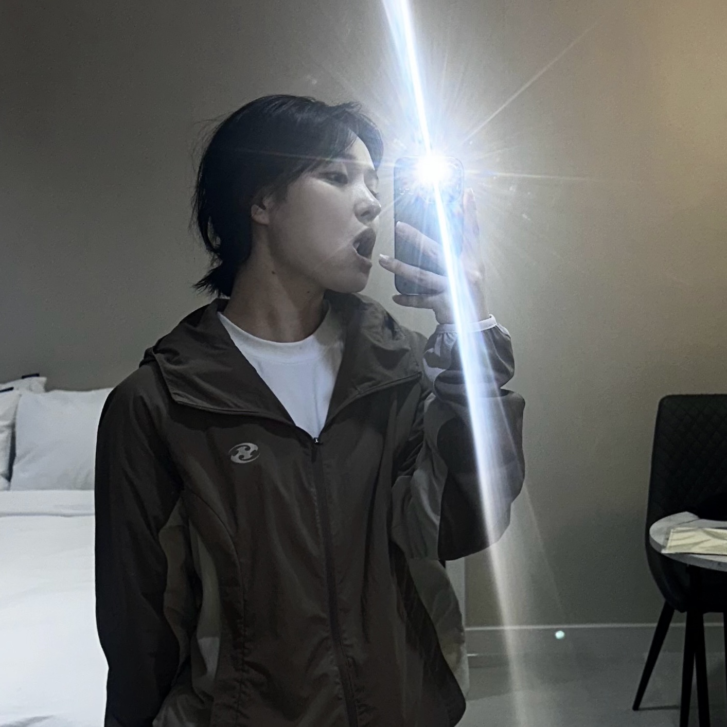 Sansan Gear Alpha Jacket Brown - 22FW 착용 스타일 - 1