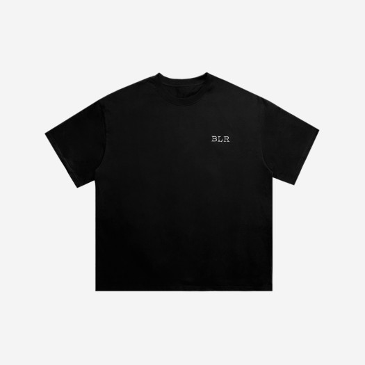 비엘알 스핀 로고 프린티드 오버핏 티셔츠 블랙