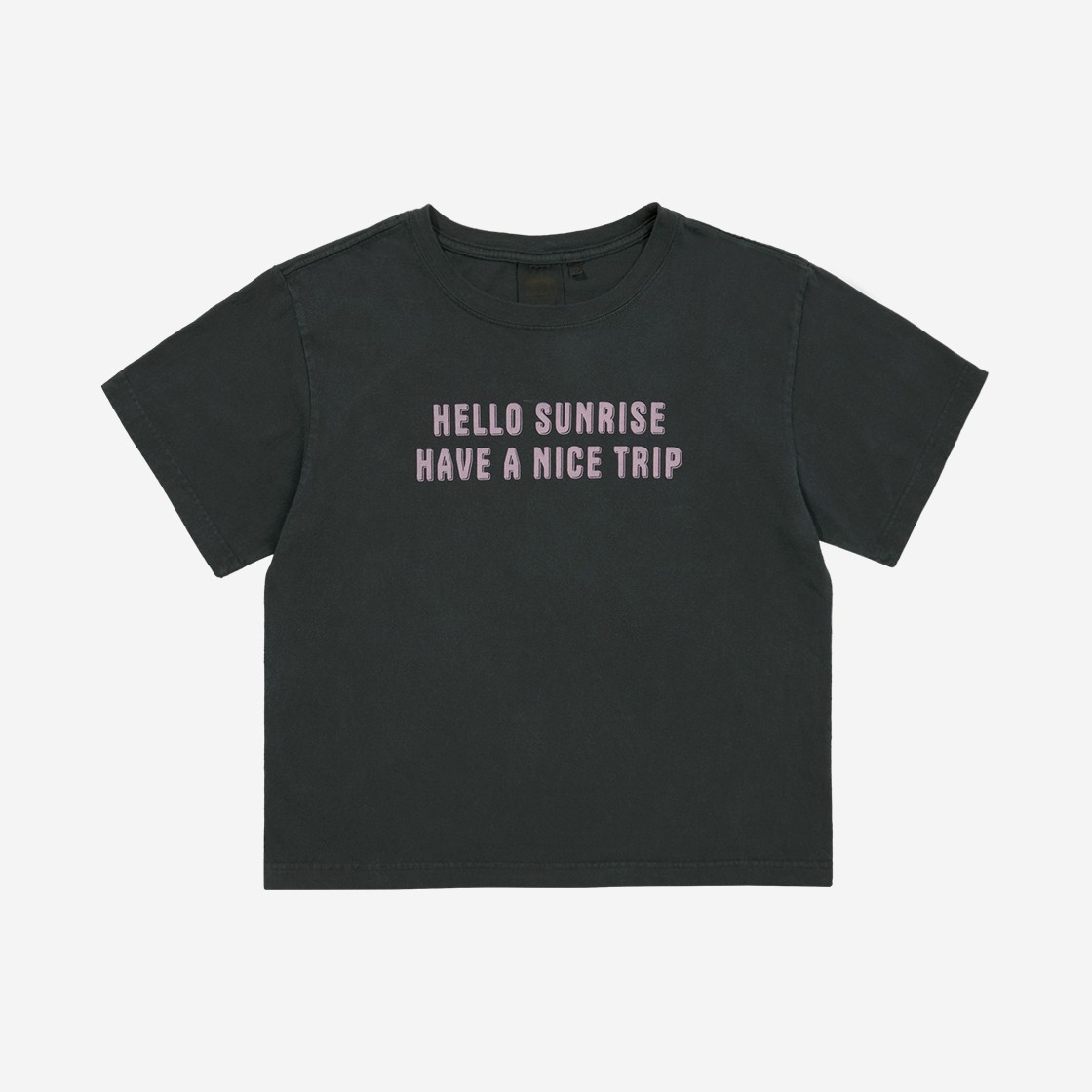 Hello Sunrise P-dyed VTG Typo Logo Tee W Charcoal 상세 이미지 1