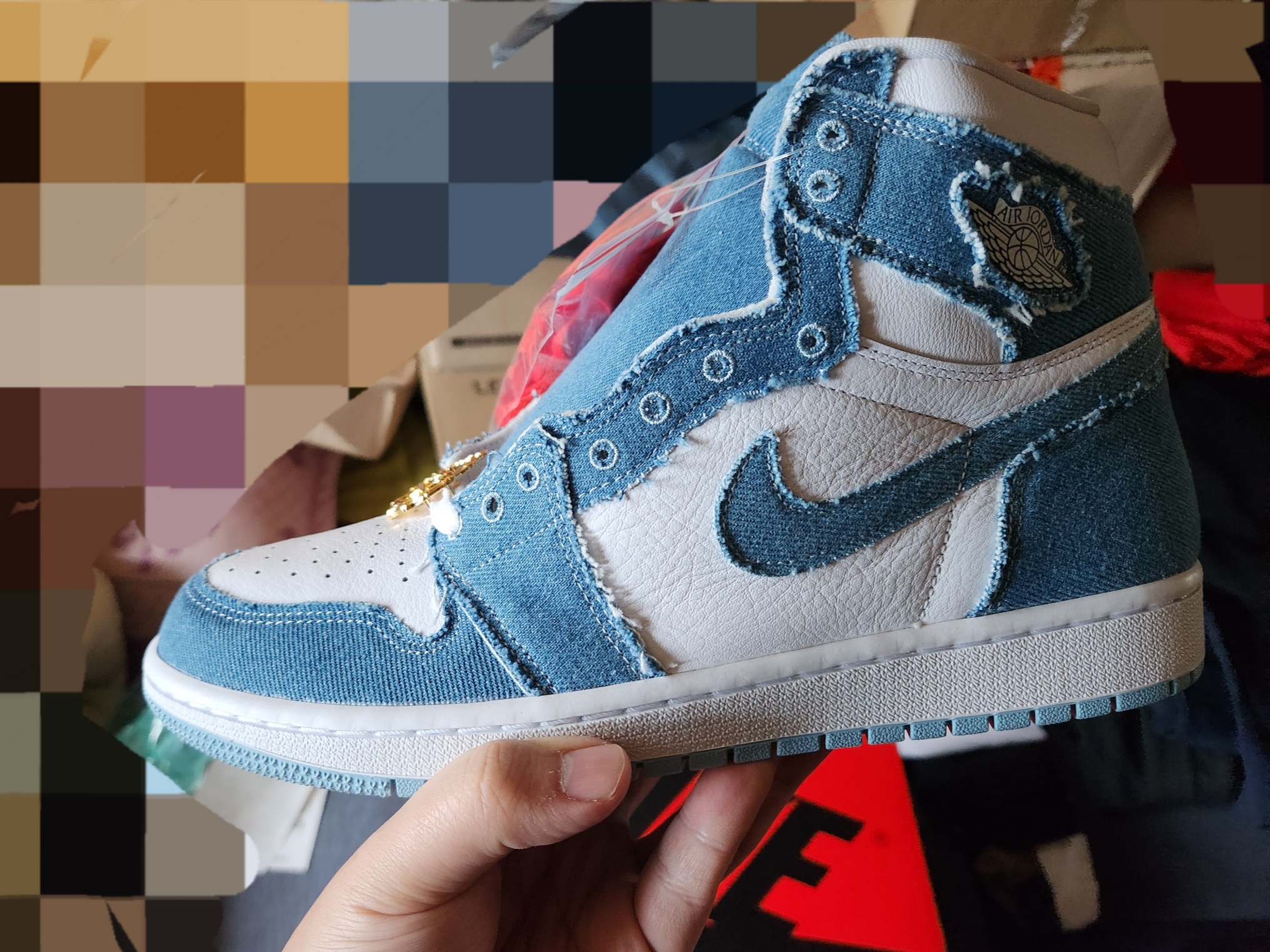 (W) Jordan 1 Retro High OG Denim 착용 스타일