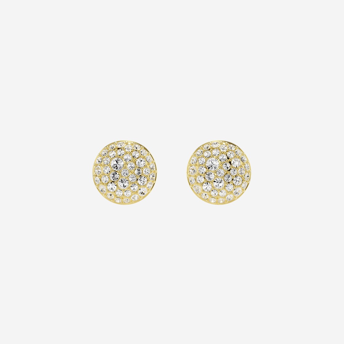 (W) Swarovski Meteora Stud Earrings White Gold Plated 상세 이미지 1