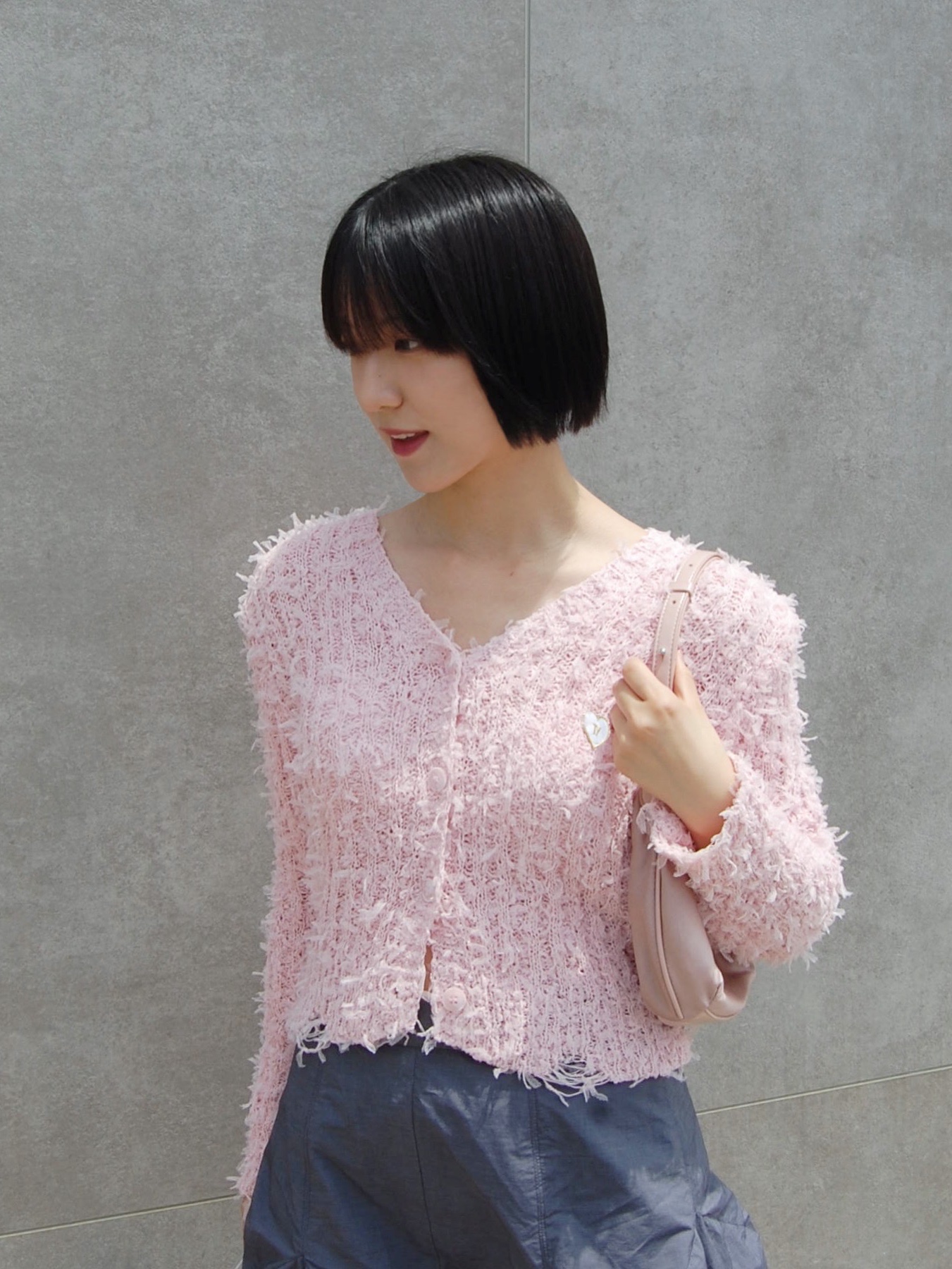 Stand Oil Kitten Bag Soft Pink 착용 스타일 - 2